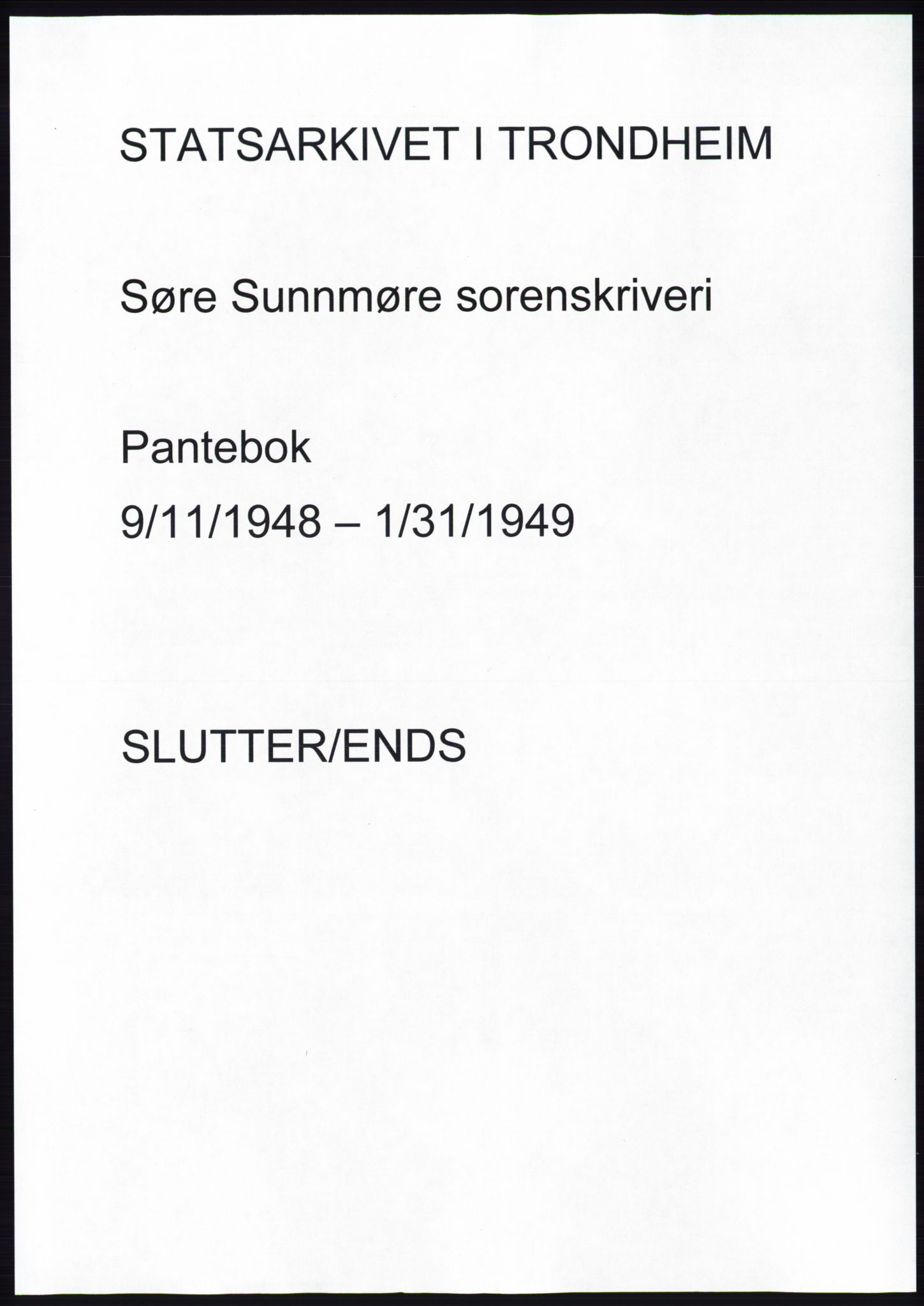 Søre Sunnmøre sorenskriveri, AV/SAT-A-4122/1/2/2C/L0083: Mortgage book no. 9A, 1948-1949