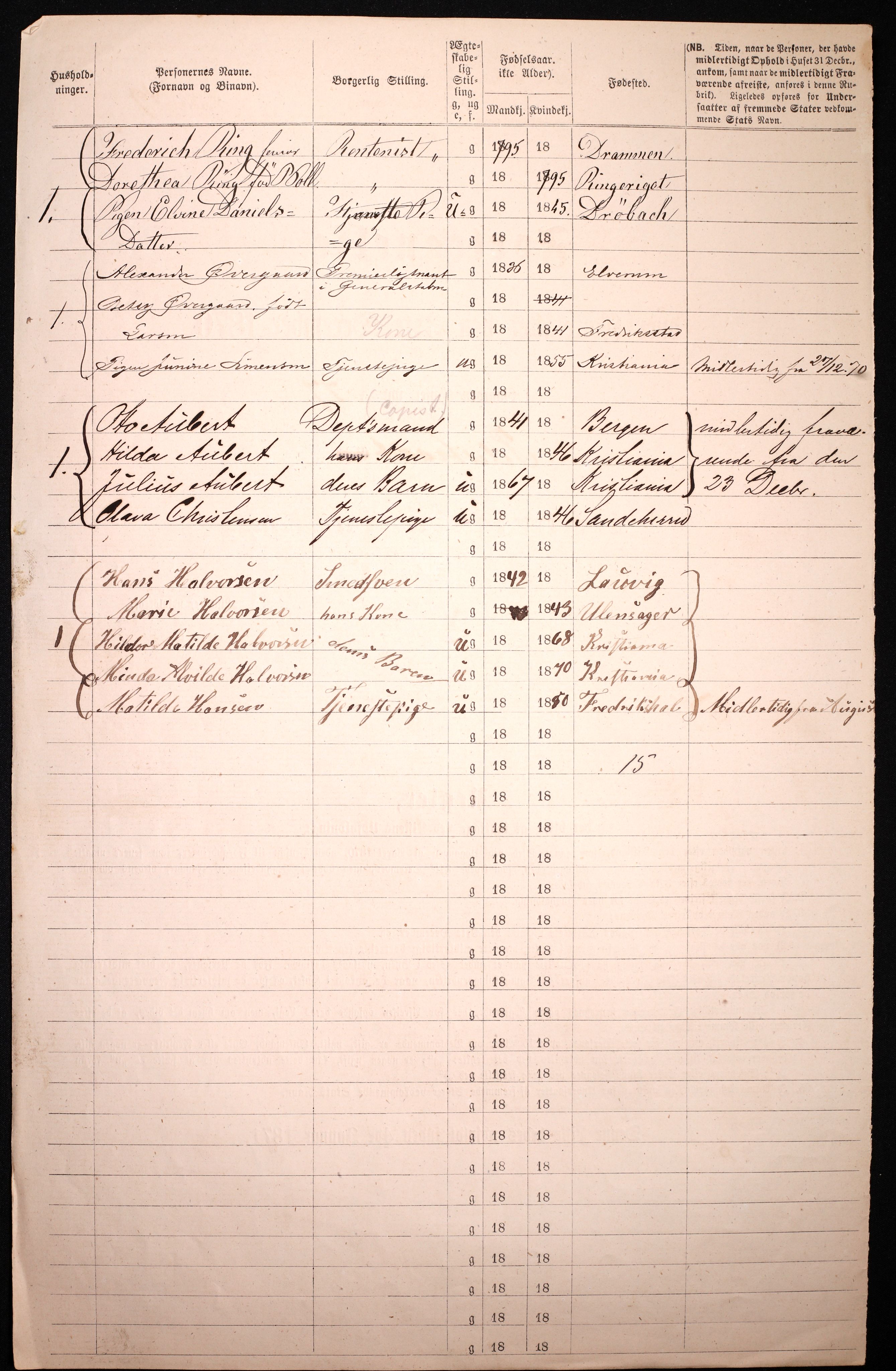 RA, 1870 census for 0301 Kristiania, 1870, p. 2782