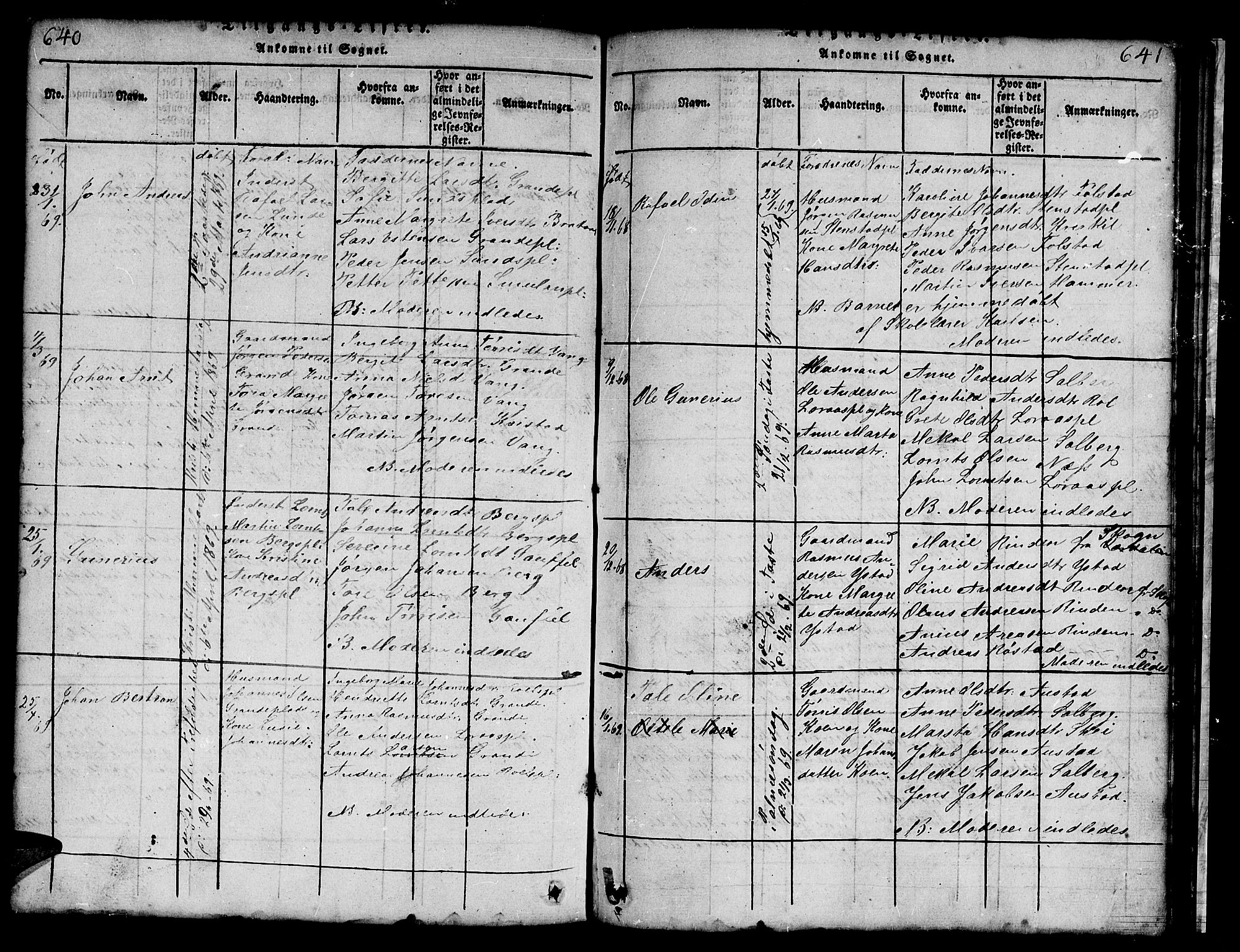 Ministerialprotokoller, klokkerbøker og fødselsregistre - Nord-Trøndelag, AV/SAT-A-1458/731/L0310: Parish register (copy) no. 731C01, 1816-1874, p. 640-641