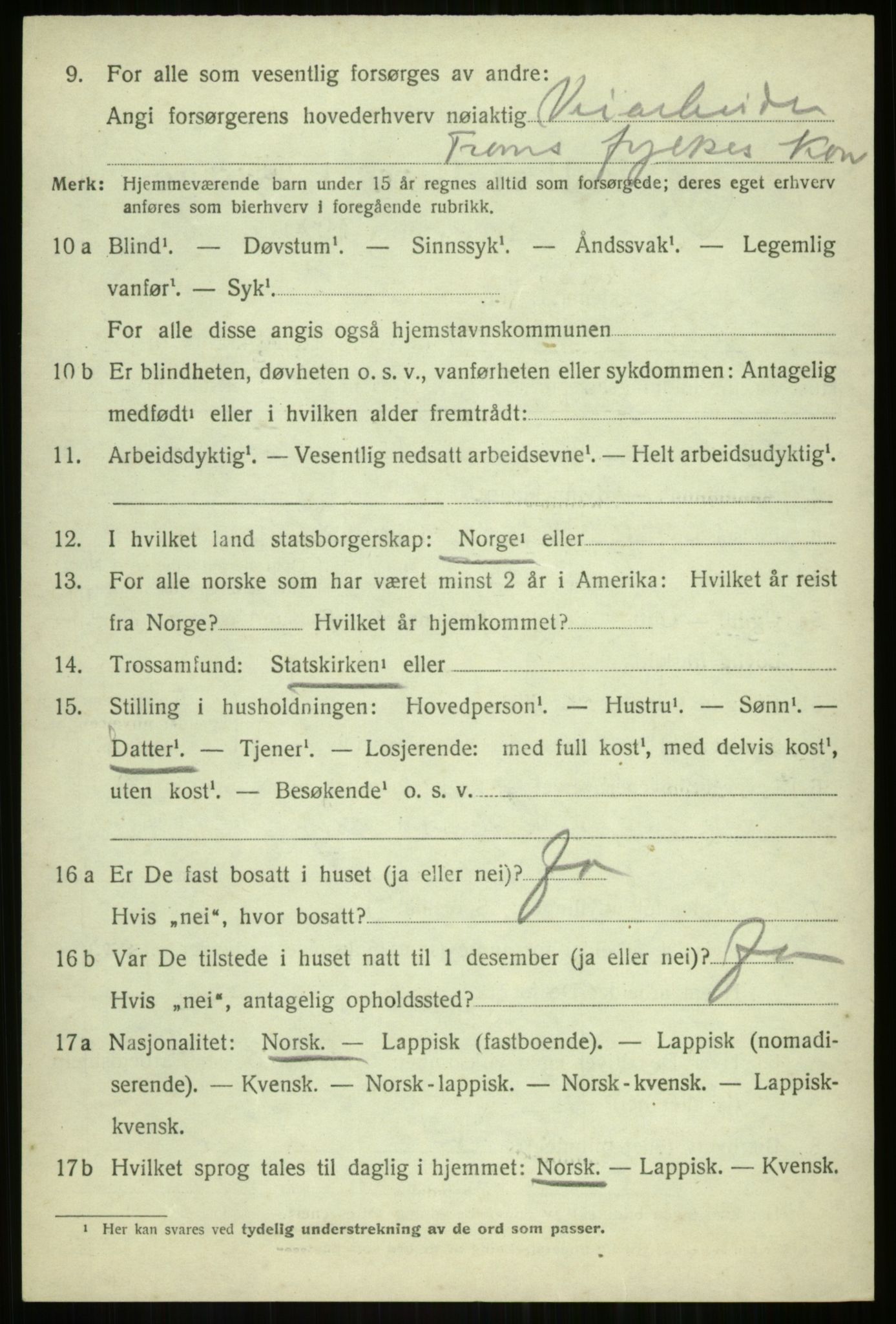 SATØ, 1920 census for Balsfjord, 1920, p. 6369