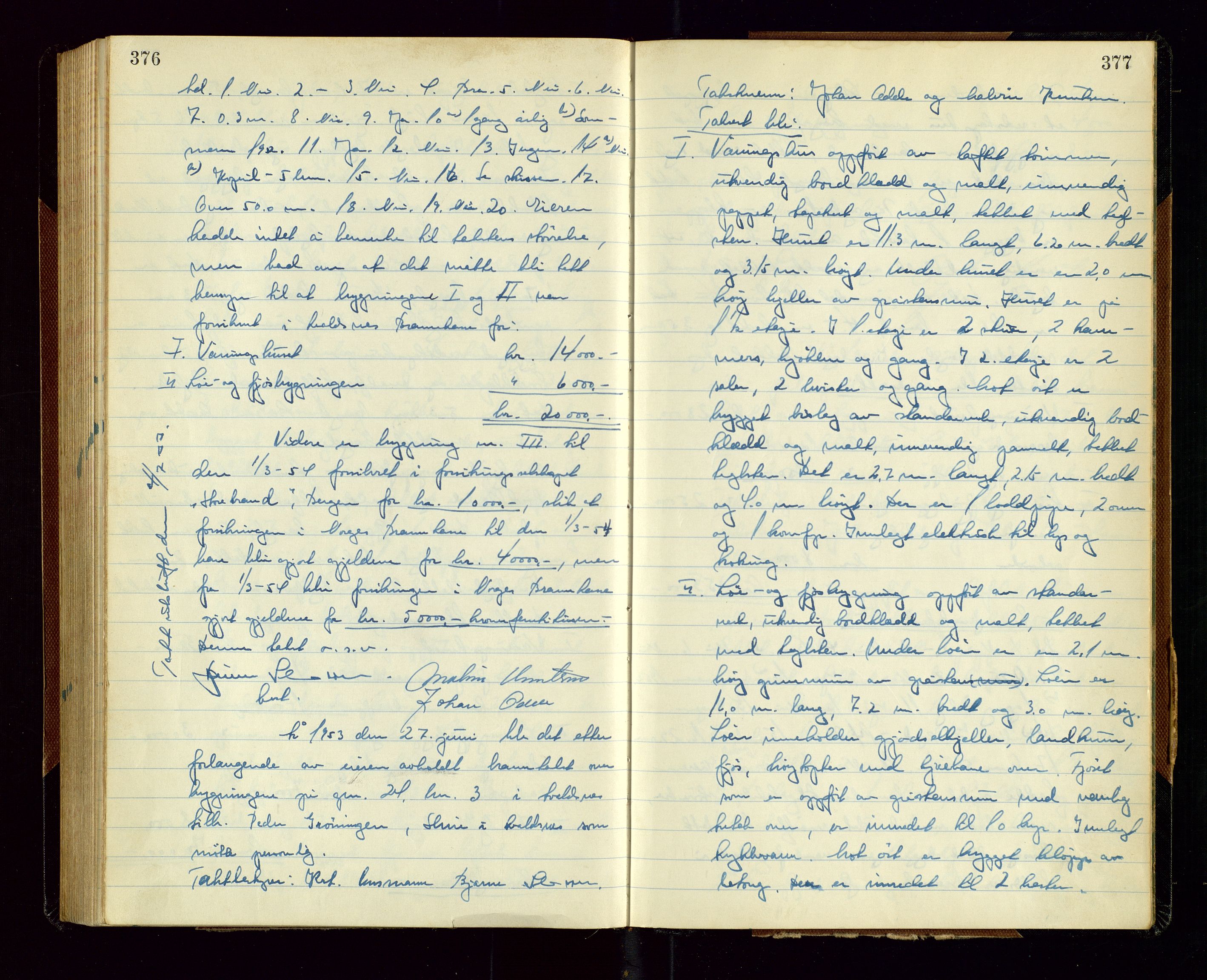 Avaldsnes lensmannskontor, AV/SAST-A-100286/Goa/L0003: "Branntakstprotokoll", 1949-1953, p. 376-377