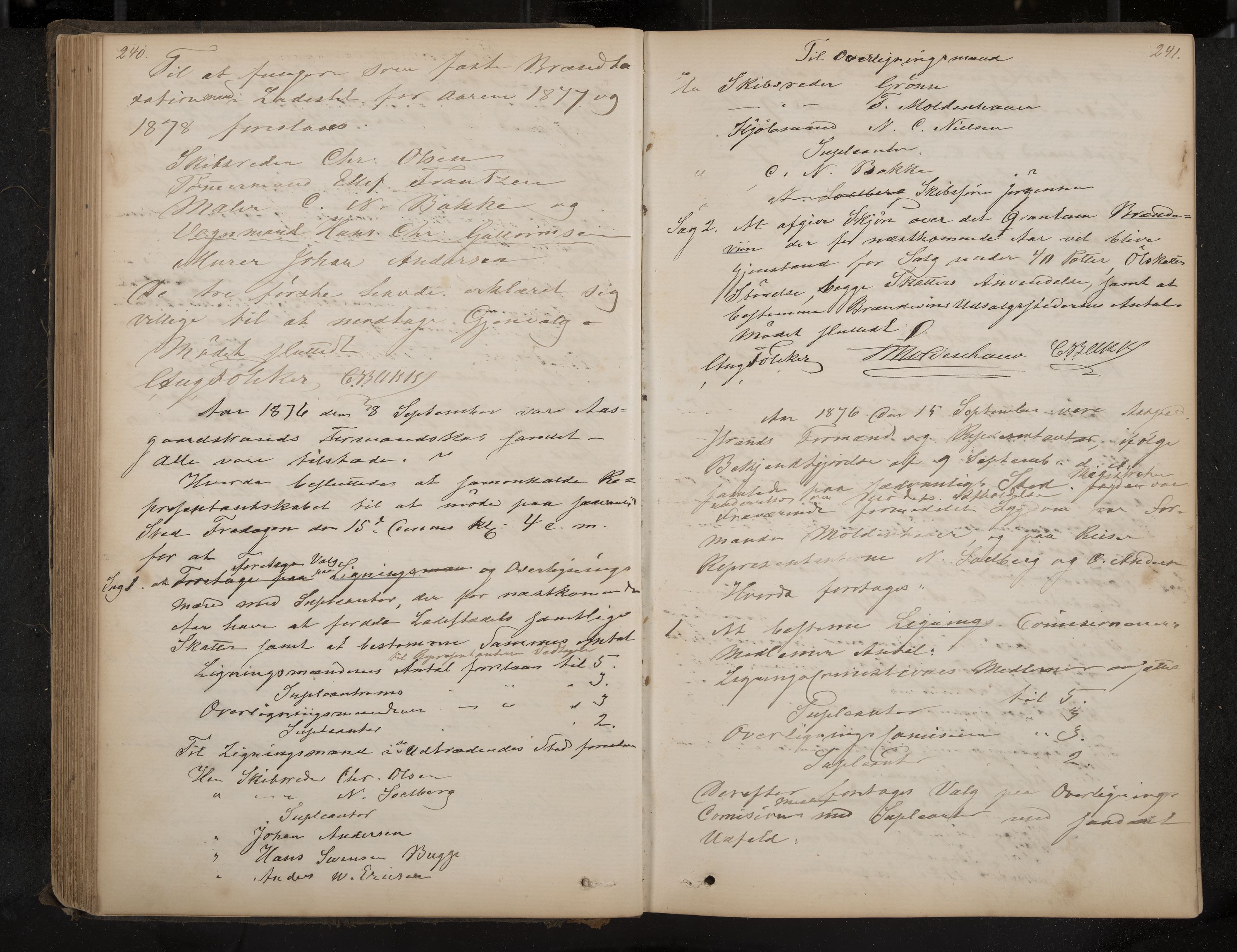Åsgårdstrand formannskap og sentraladministrasjon, IKAK/0704021/A/L0002: Møtebok, 1865-1890, p. 240-241