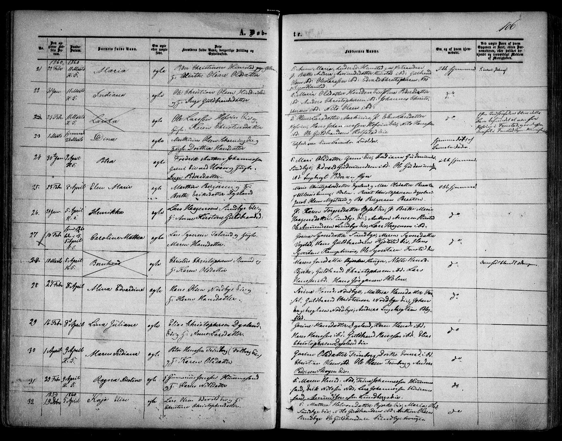 Nes prestekontor Kirkebøker, AV/SAO-A-10410/F/Fa/L0008: Parish register (official) no. I 8, 1859-1874, p. 106