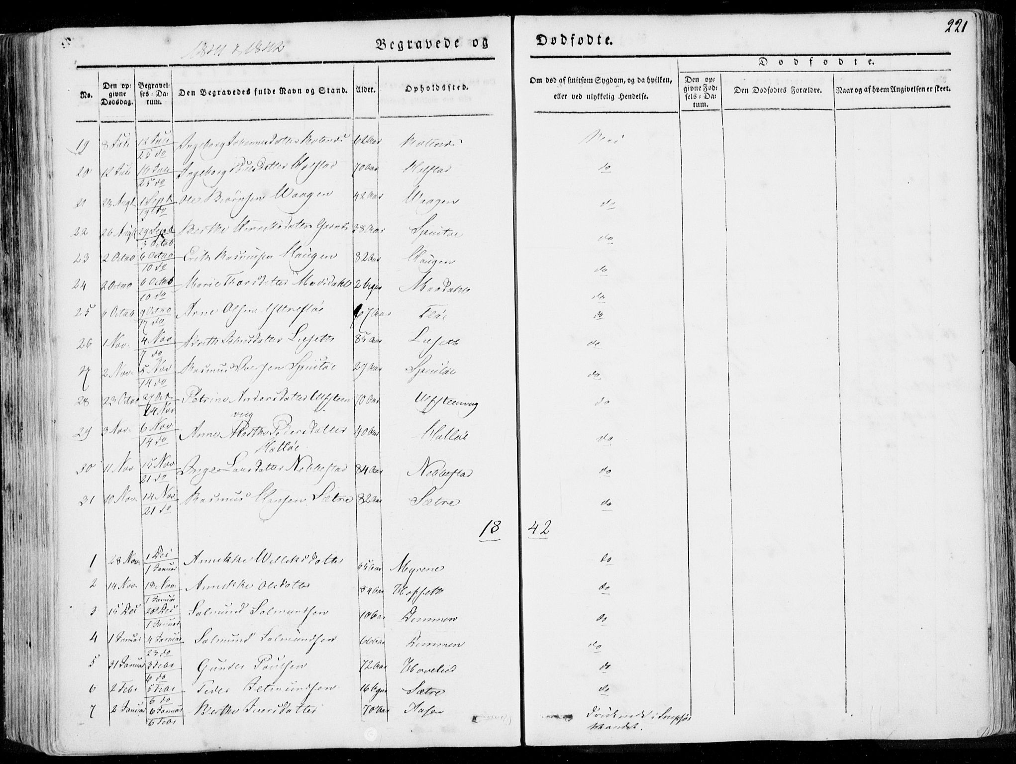 Ministerialprotokoller, klokkerbøker og fødselsregistre - Møre og Romsdal, AV/SAT-A-1454/509/L0104: Parish register (official) no. 509A02, 1833-1847, p. 221