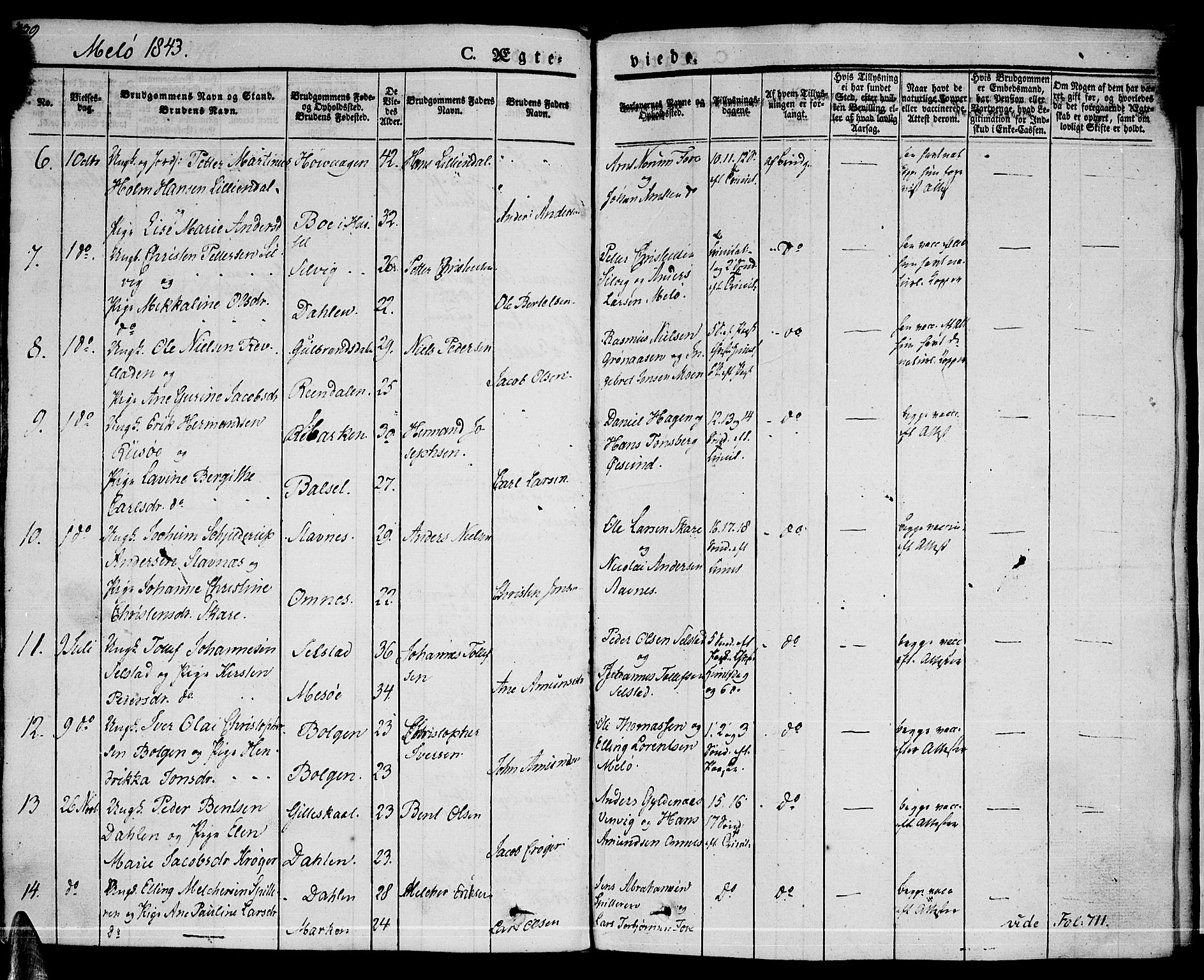 Ministerialprotokoller, klokkerbøker og fødselsregistre - Nordland, AV/SAT-A-1459/841/L0600: Parish register (official) no. 841A07 /2, 1824-1843, p. 439