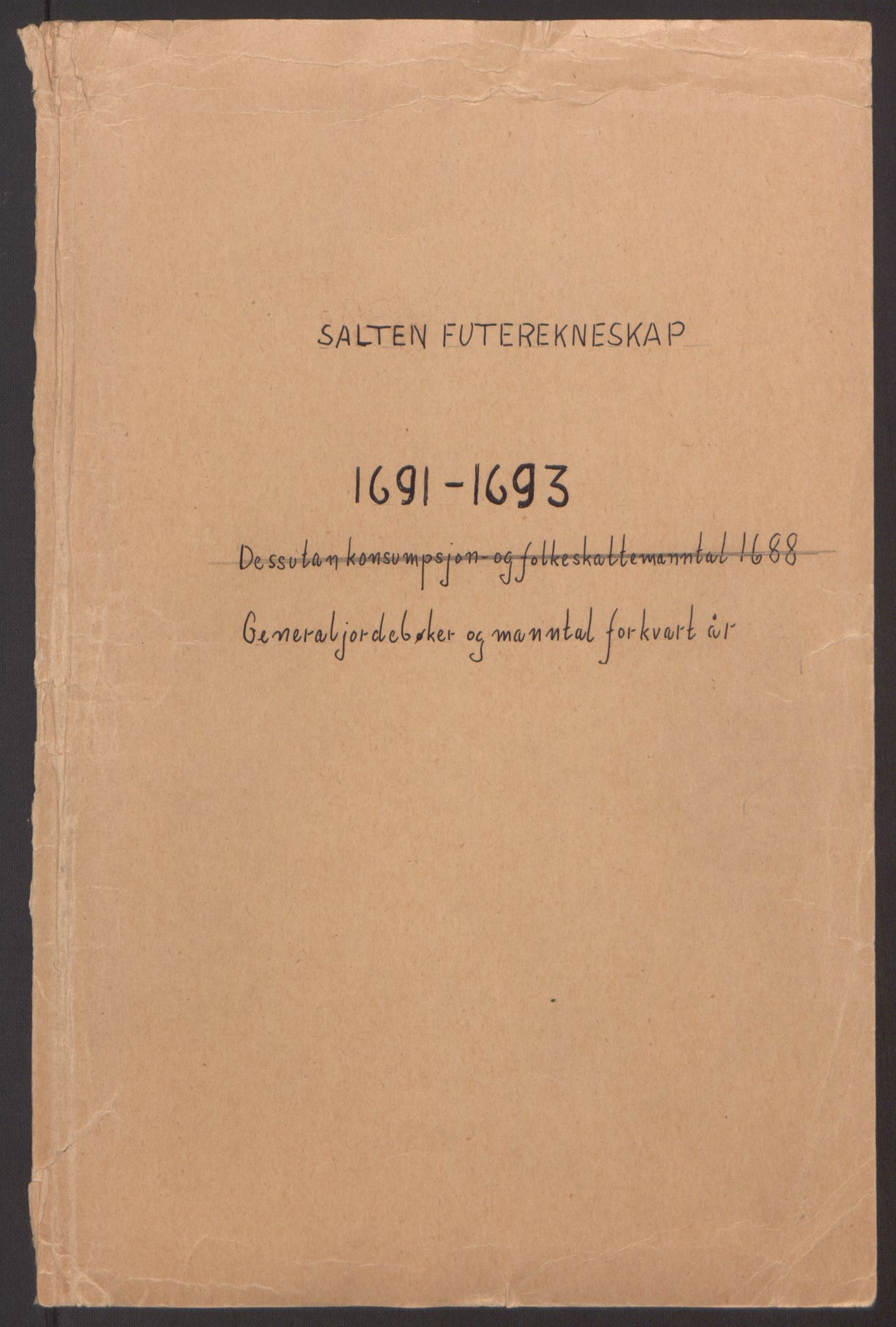 Rentekammeret inntil 1814, Reviderte regnskaper, Fogderegnskap, RA/EA-4092/R66/L4577: Fogderegnskap Salten, 1691-1693, p. 2