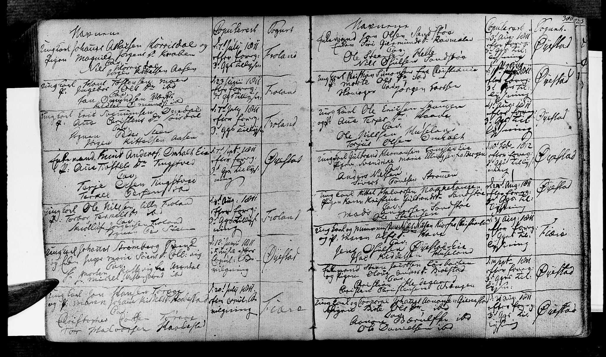 Øyestad sokneprestkontor, AV/SAK-1111-0049/F/Fa/L0011: Parish register (official) no. A 11, 1805-1824, p. 380