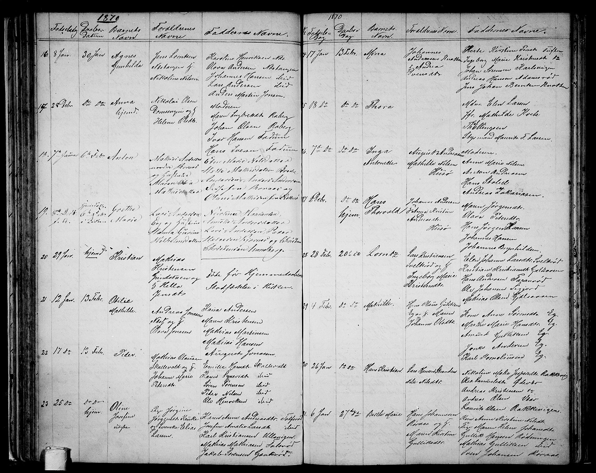 Sem kirkebøker, AV/SAKO-A-5/G/Ga/L0004: Parish register (copy) no. I 4, 1855-1877