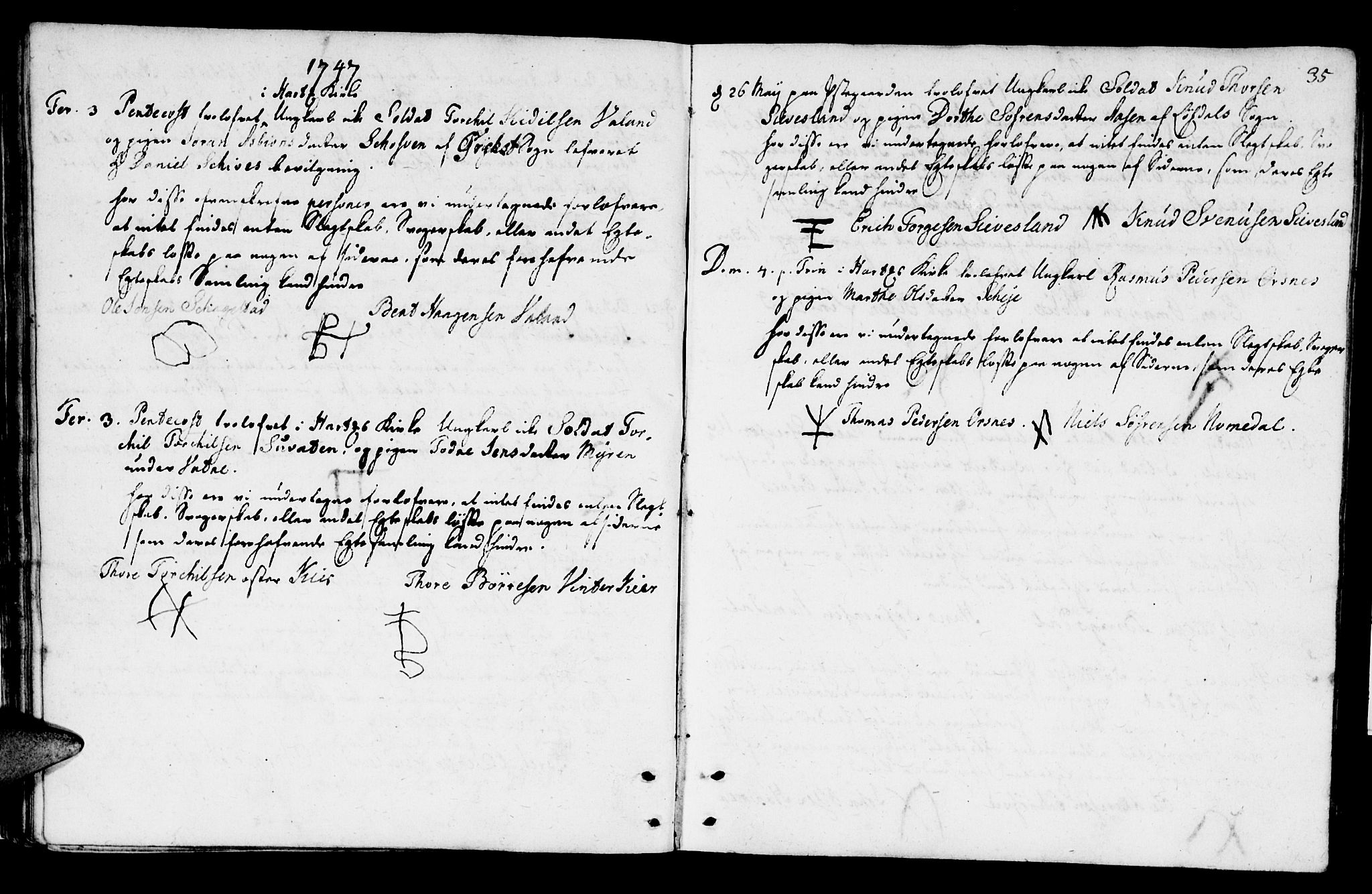 Mandal sokneprestkontor, SAK/1111-0030/F/Fa/Fab/L0001: Parish register (official) no. A 1, 1720-1793, p. 35