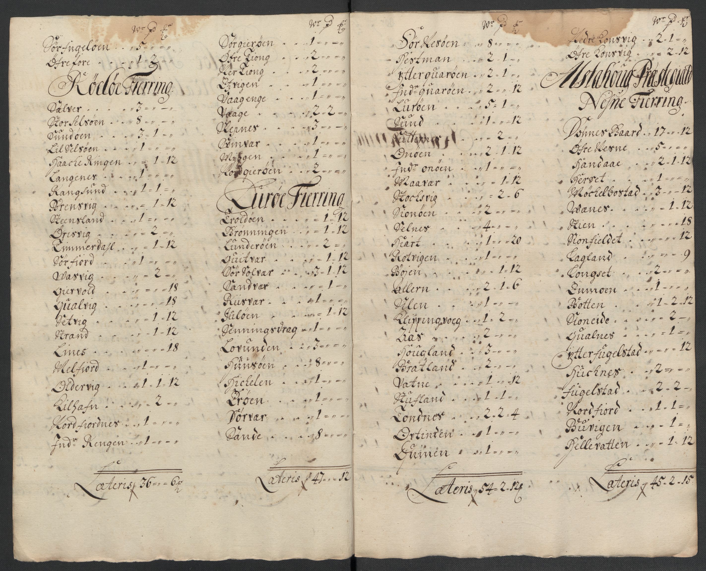 Rentekammeret inntil 1814, Reviderte regnskaper, Fogderegnskap, AV/RA-EA-4092/R65/L4508: Fogderegnskap Helgeland, 1702-1705, p. 201