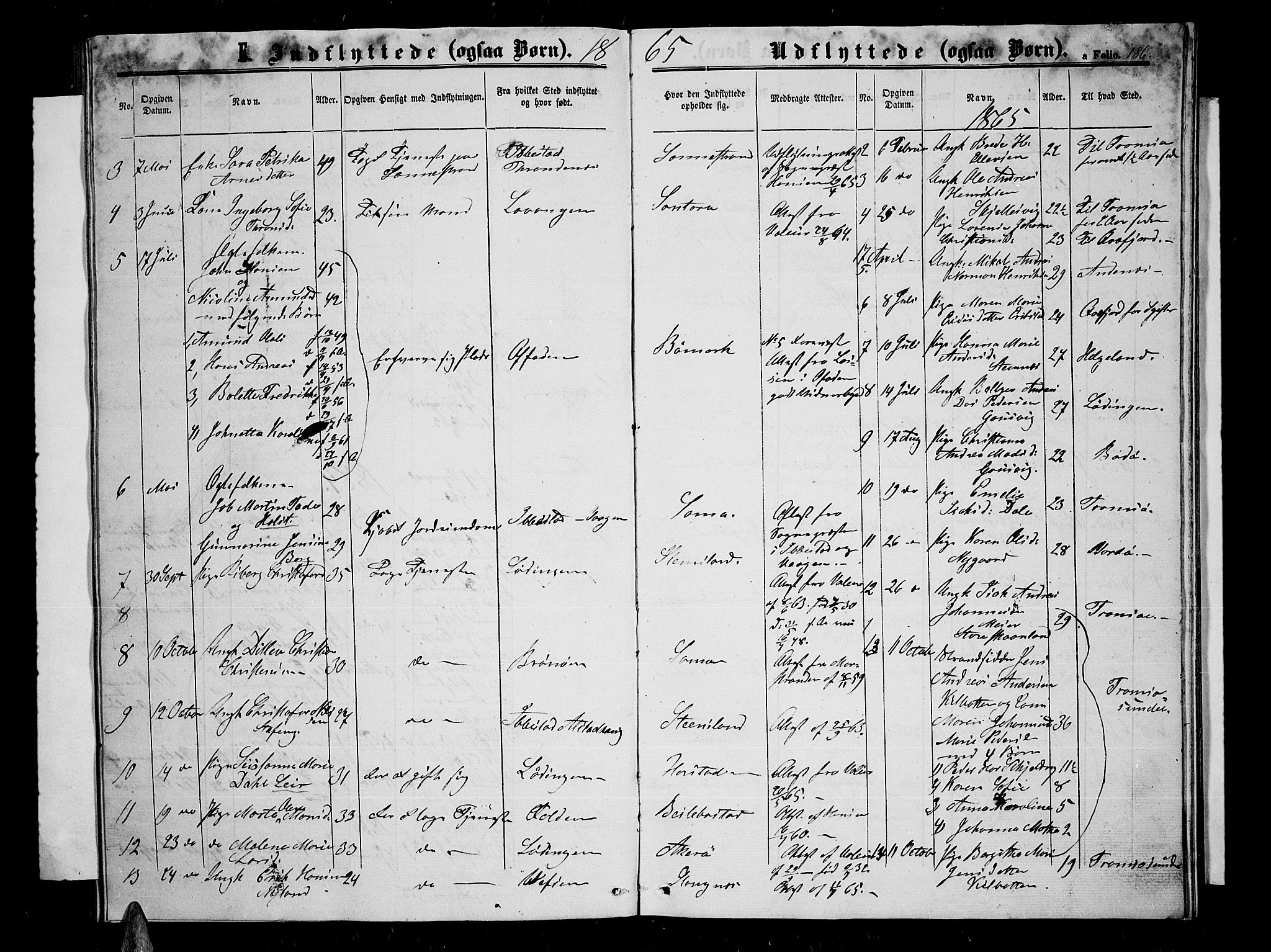 Trondenes sokneprestkontor, SATØ/S-1319/H/Hb/L0008klokker: Parish register (copy) no. 8, 1863-1869, p. 186