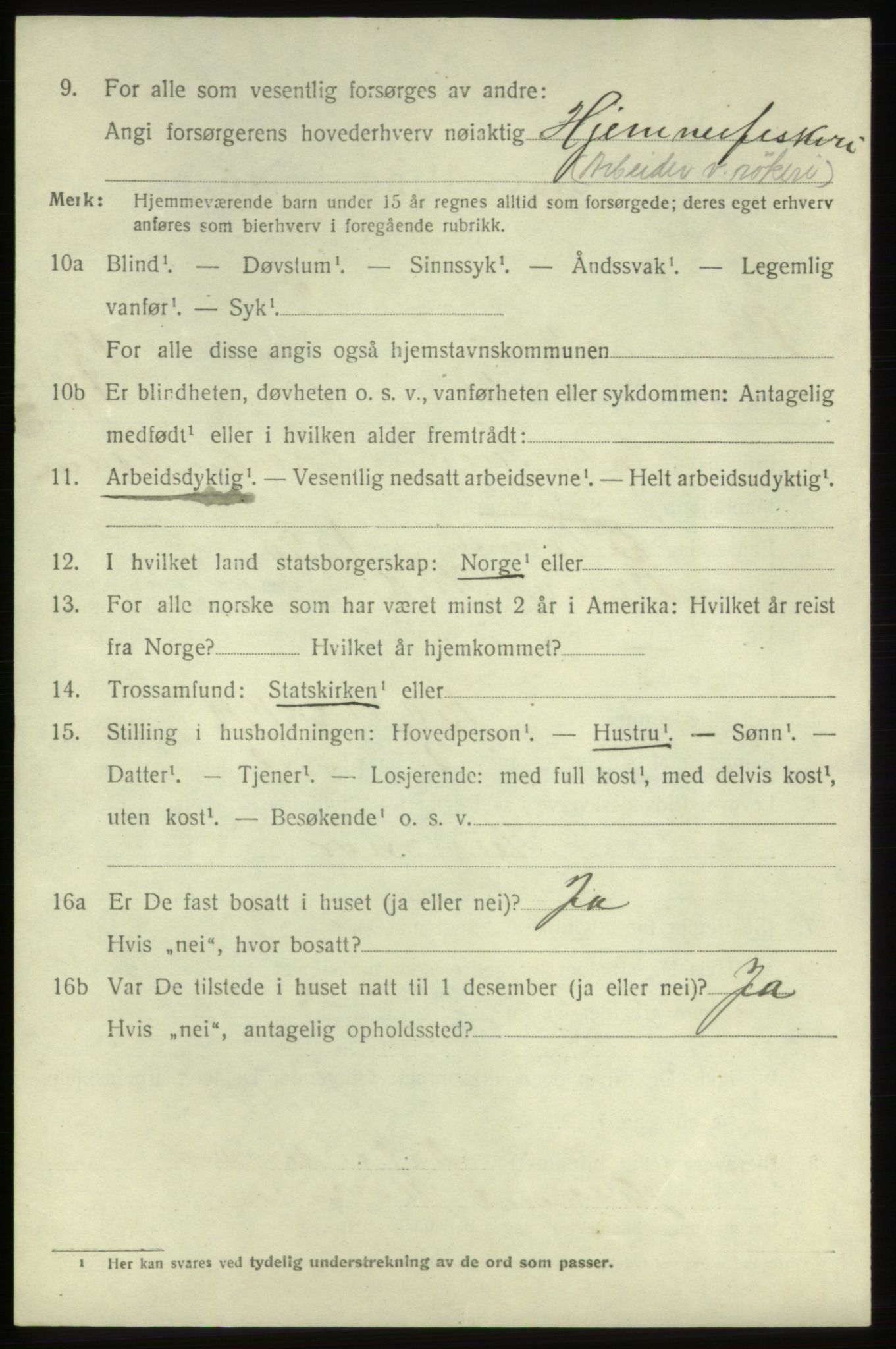 SAB, 1920 census for Bremnes, 1920, p. 7597