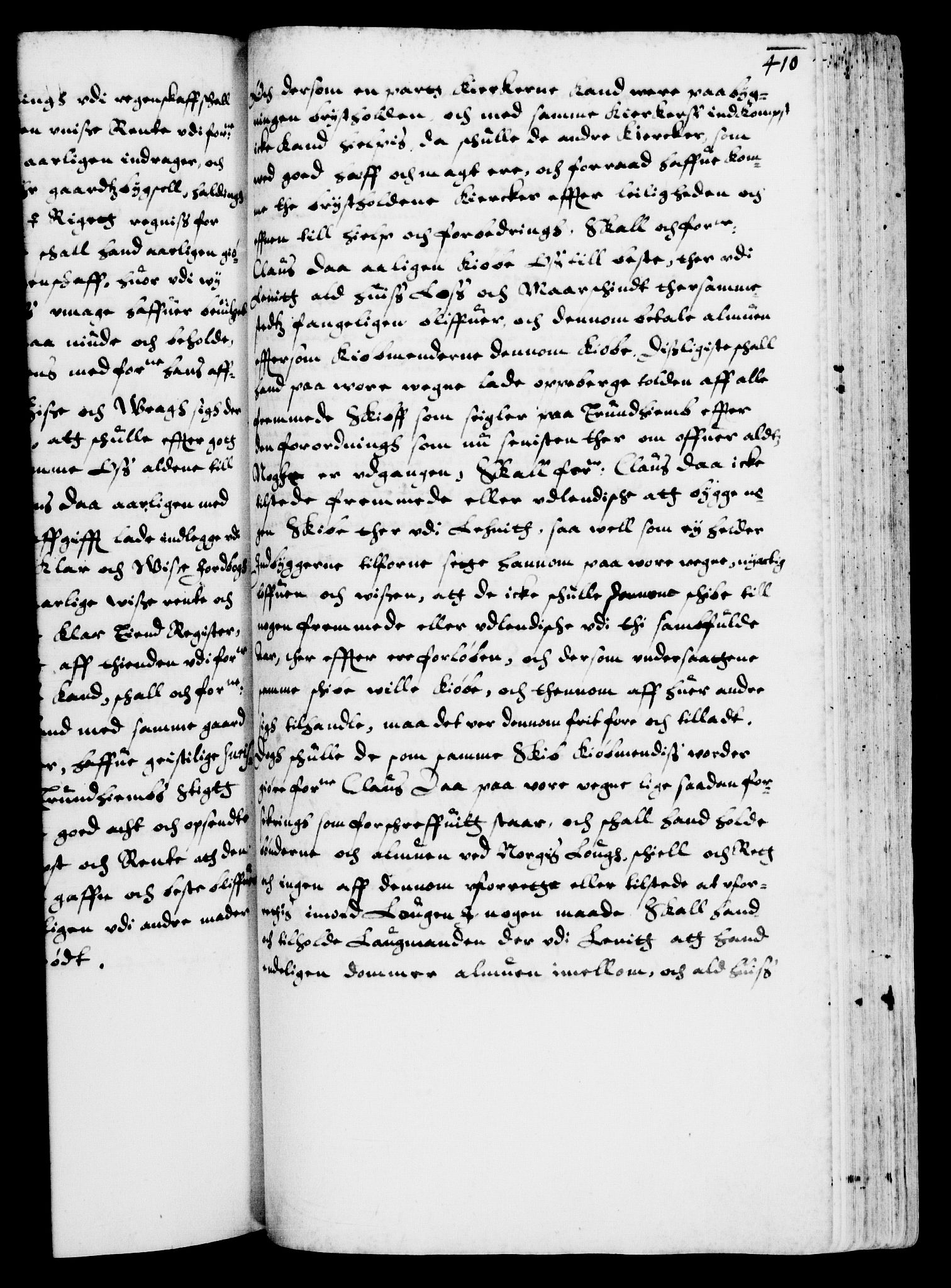 Danske Kanselli 1572-1799, AV/RA-EA-3023/F/Fc/Fca/Fcaa/L0003: Norske registre (mikrofilm), 1596-1616, p. 410a