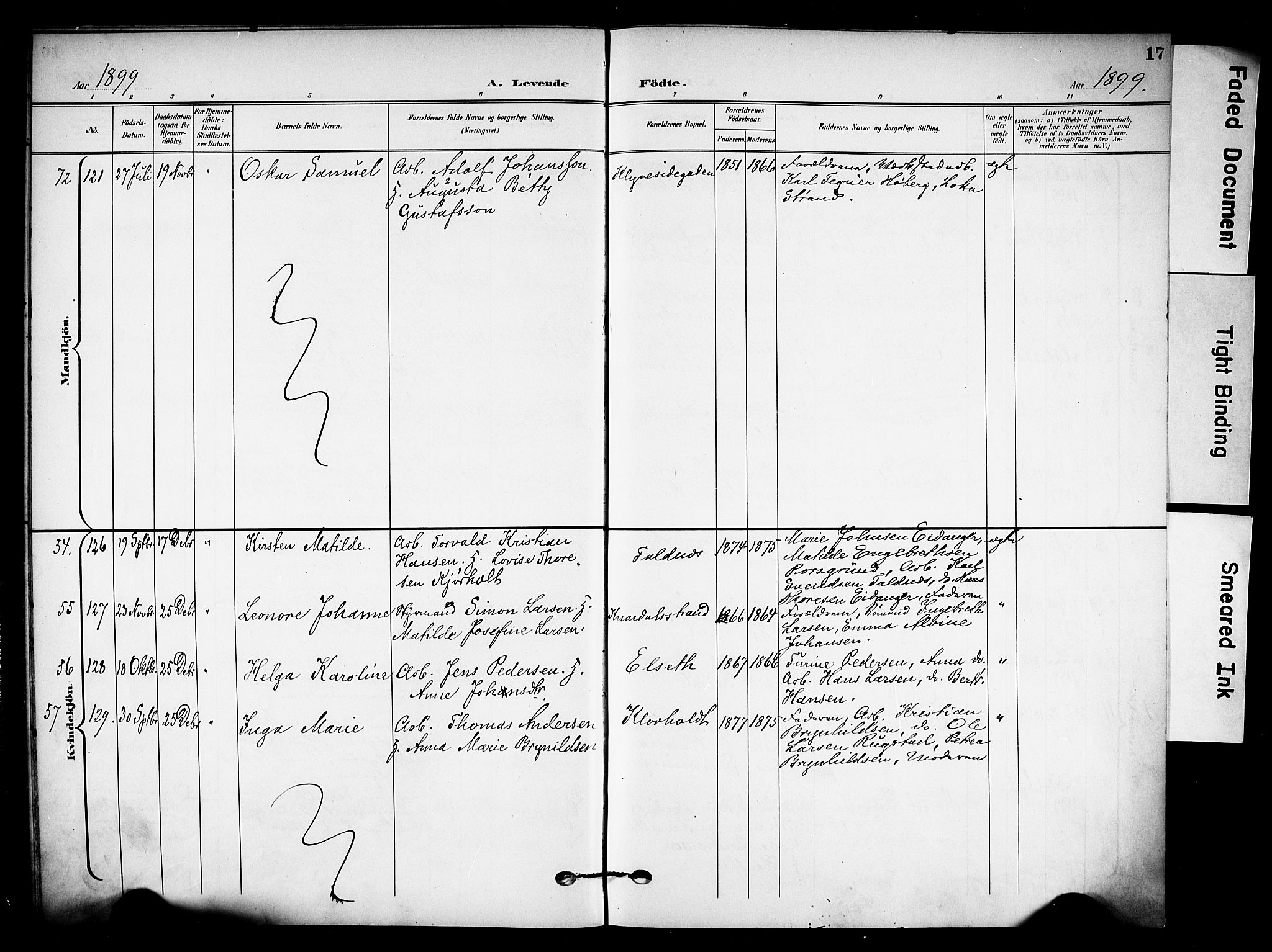 Solum kirkebøker, AV/SAKO-A-306/F/Fa/L0011: Parish register (official) no. I 11, 1898-1909, p. 17