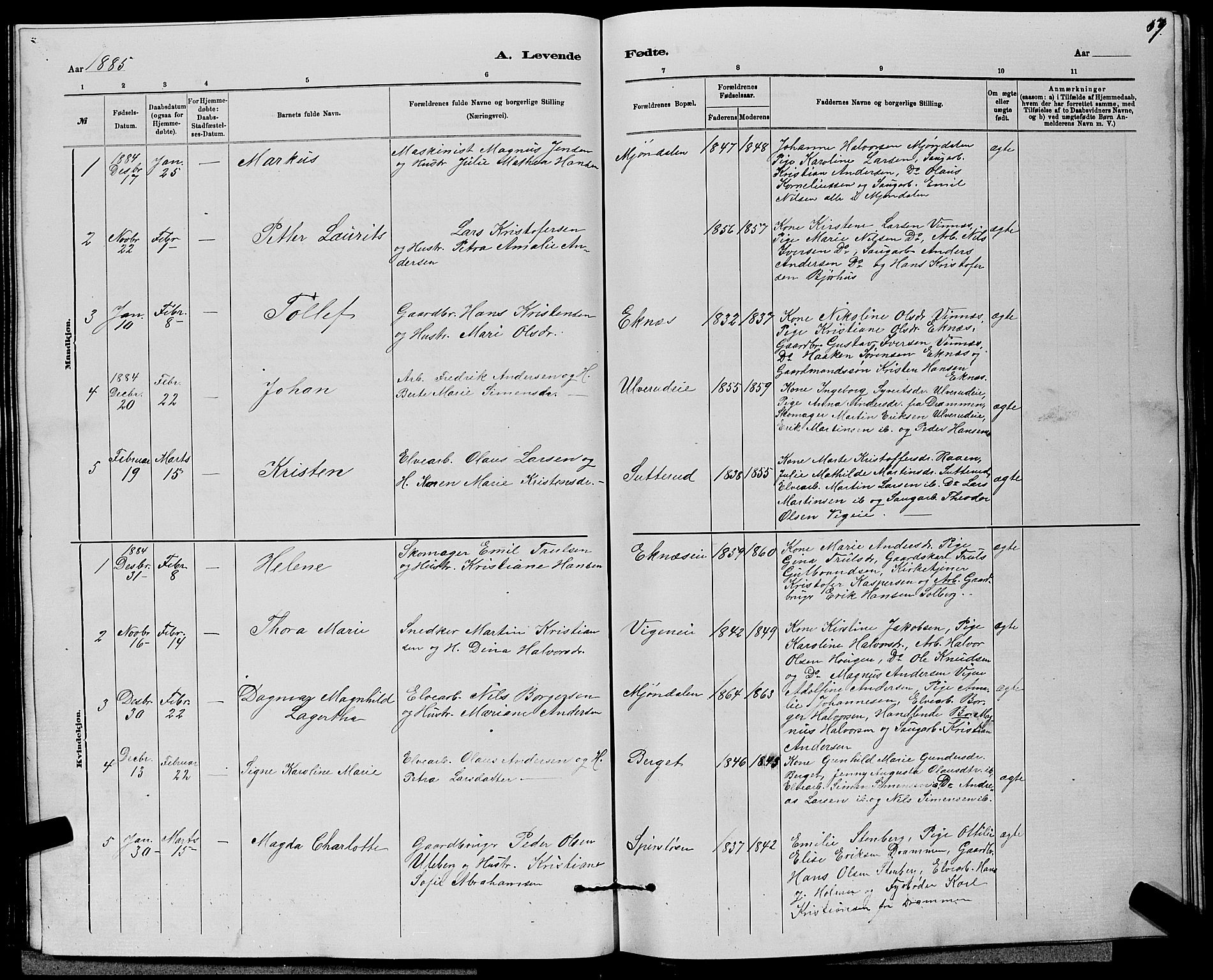 Nedre Eiker kirkebøker, AV/SAKO-A-612/G/Ga/L0002: Parish register (copy) no. 2, 1880-1896, p. 59