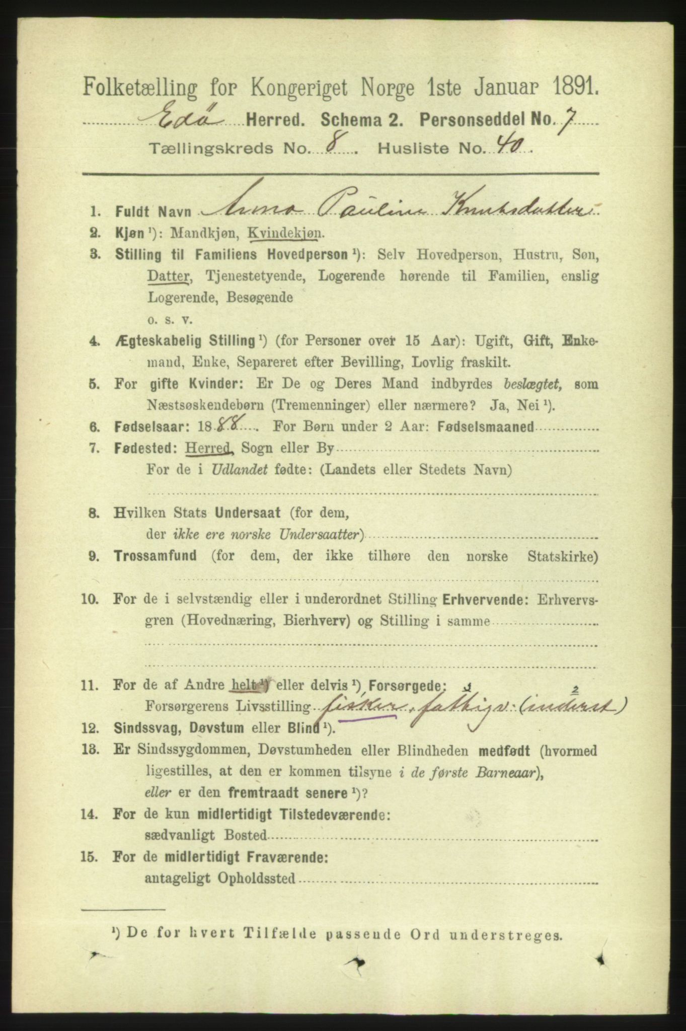 RA, 1891 census for 1573 Edøy, 1891, p. 2263