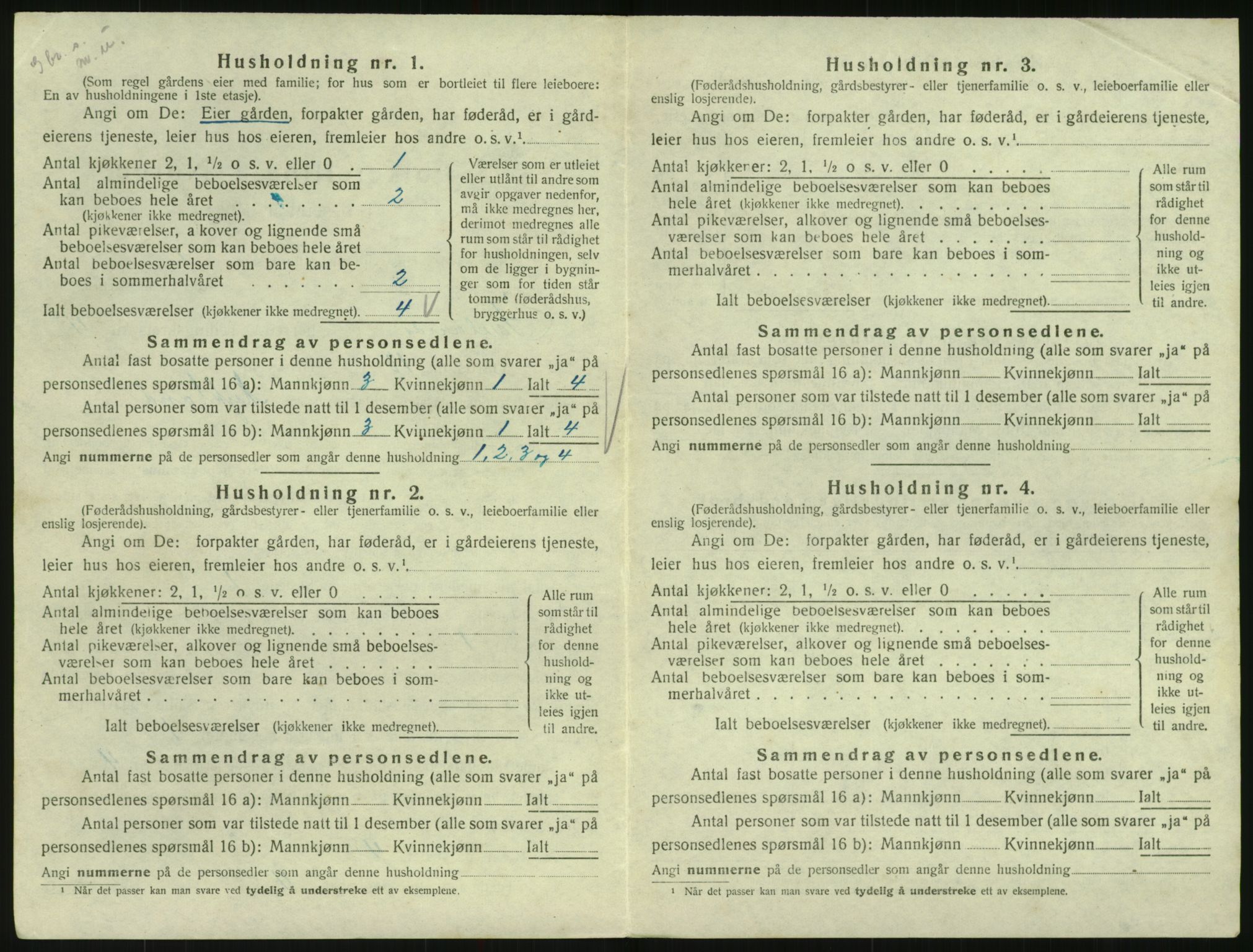 SAK, 1920 census for Iveland, 1920, p. 194