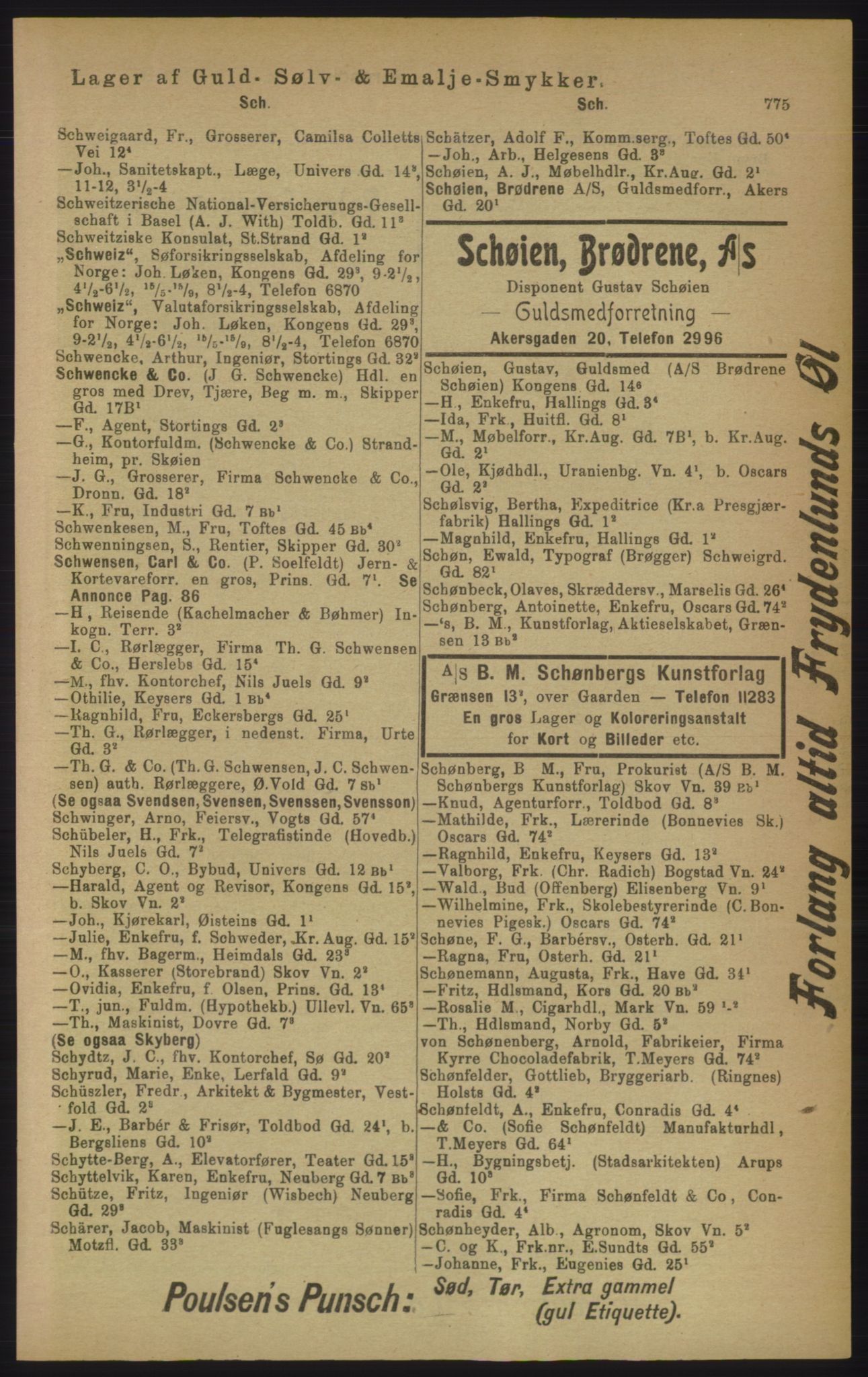 Kristiania/Oslo adressebok, PUBL/-, 1906, p. 775