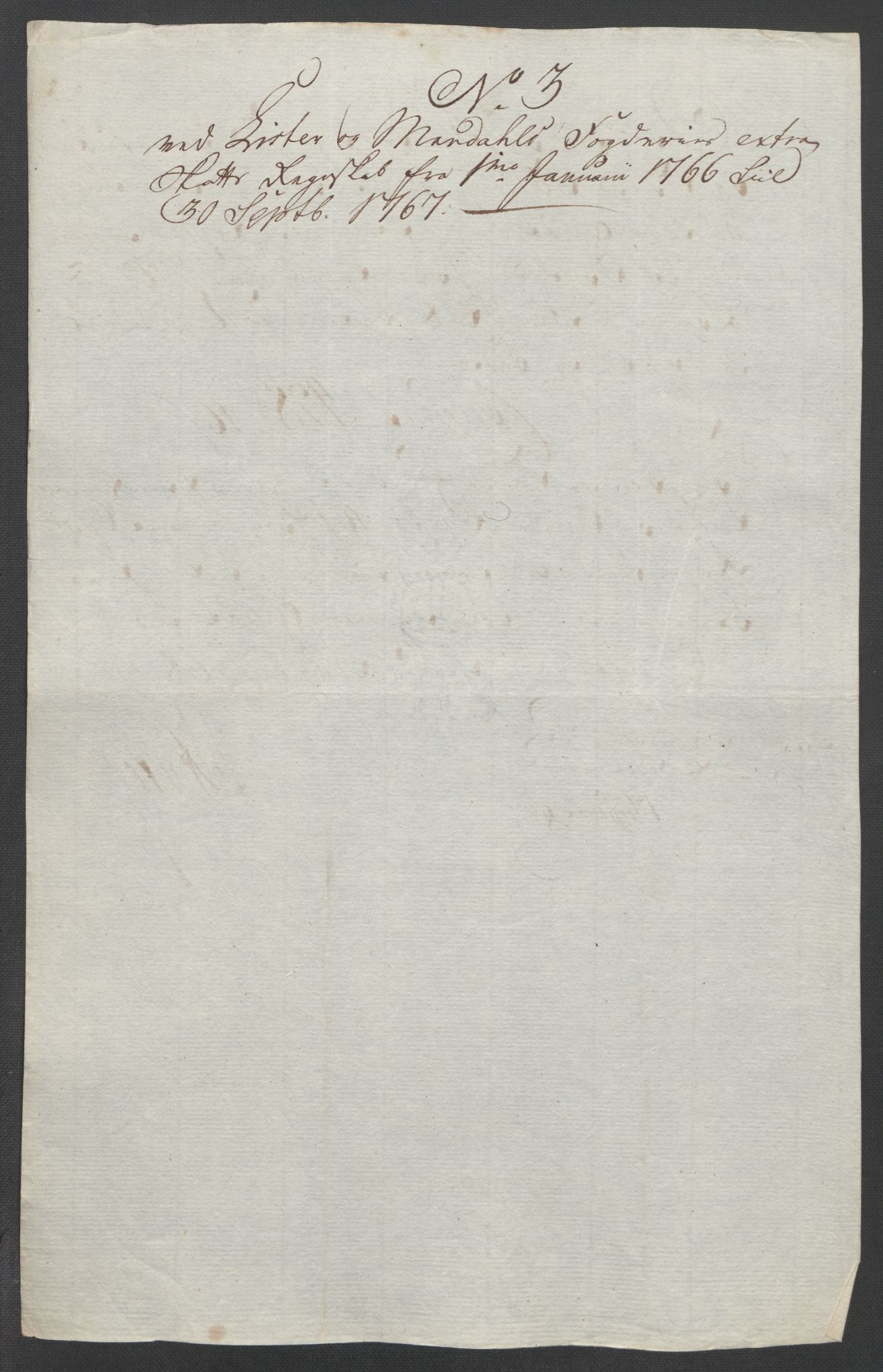 Rentekammeret inntil 1814, Reviderte regnskaper, Fogderegnskap, AV/RA-EA-4092/R45/L2704: Ekstraskatten Lista og Mandal, 1762-1768, p. 229