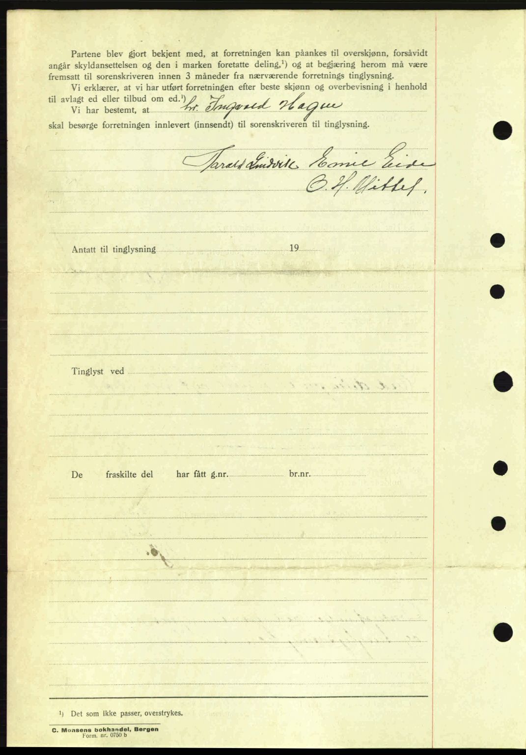 Romsdal sorenskriveri, AV/SAT-A-4149/1/2/2C: Mortgage book no. A1, 1936-1936, Diary no: : 522/1936