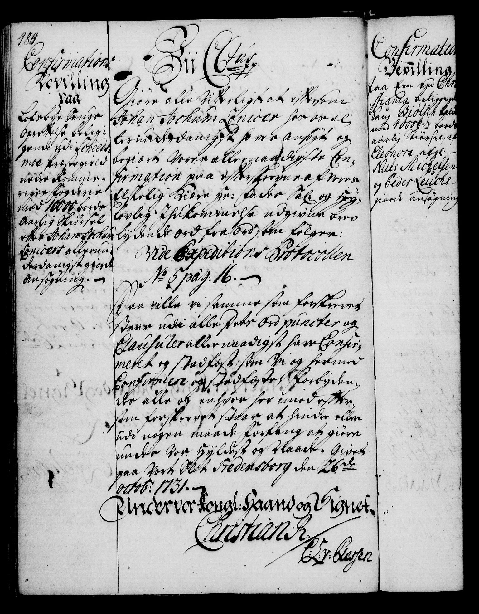 Rentekammeret, Kammerkanselliet, RA/EA-3111/G/Gg/Gga/L0003: Norsk ekspedisjonsprotokoll med register (merket RK 53.3), 1727-1734, p. 484