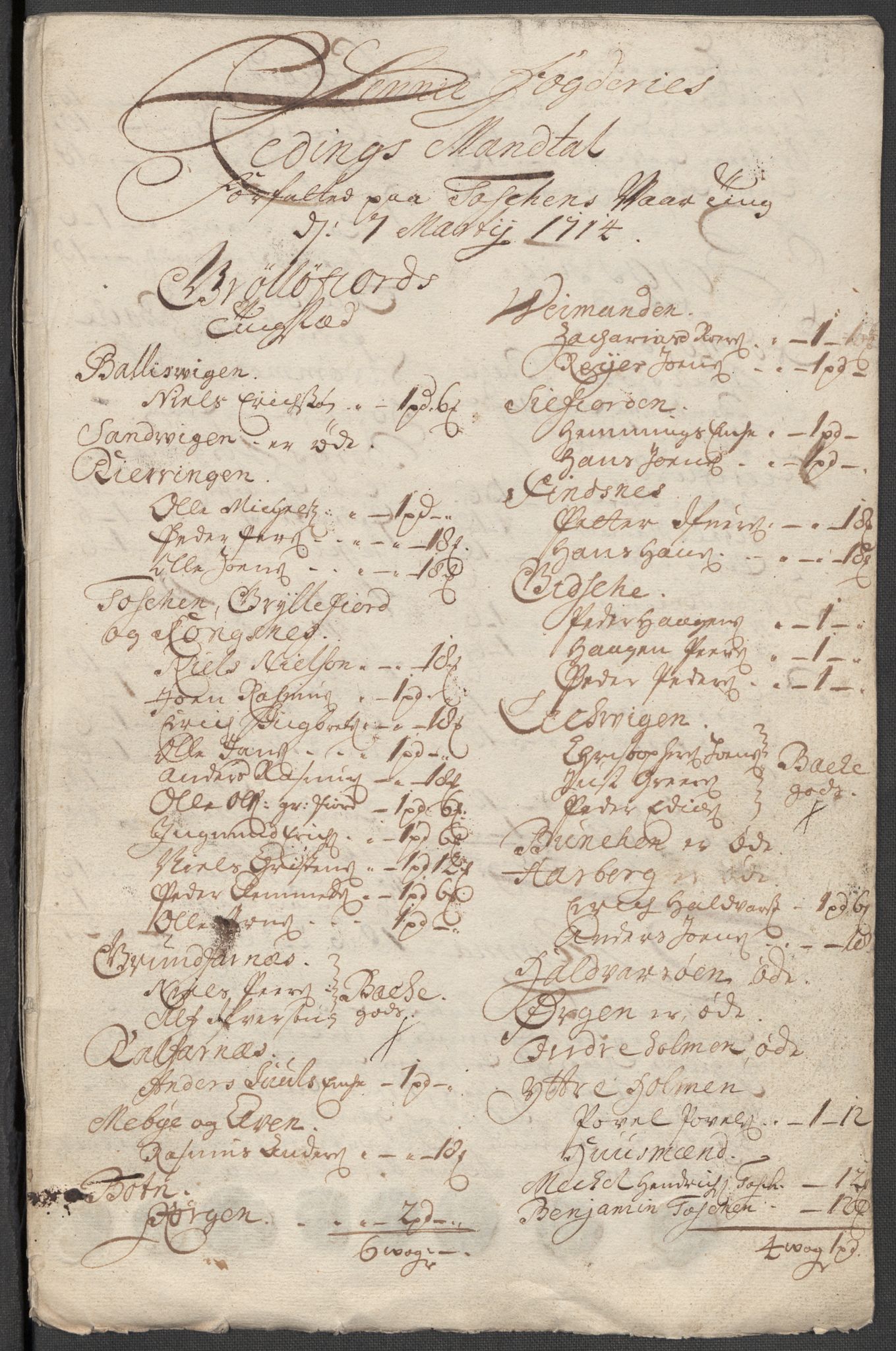 Rentekammeret inntil 1814, Reviderte regnskaper, Fogderegnskap, AV/RA-EA-4092/R68/L4760: Fogderegnskap Senja og Troms, 1714, p. 199