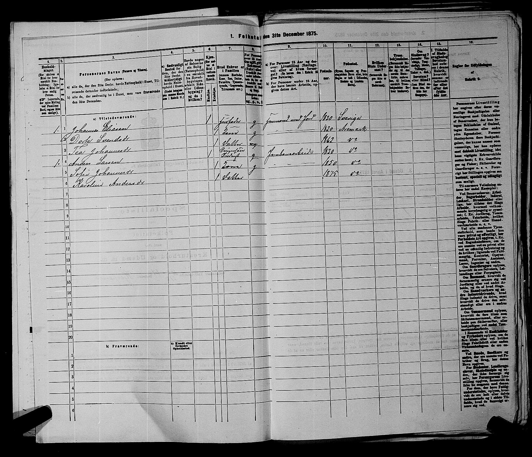 RA, 1875 census for 0118P Aremark, 1875, p. 213