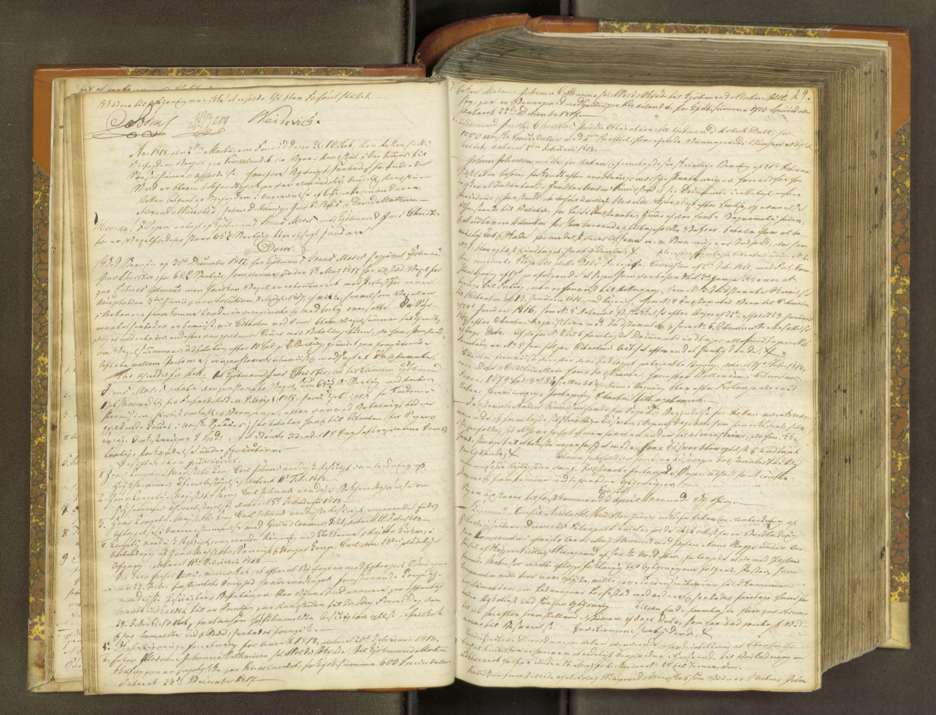 Kristiansund byfogd, AV/SAT-A-4587/A/01/L0008: Justisprotokoll. Aut. 31.12.1817, 1817-1829, p. 28b-29a