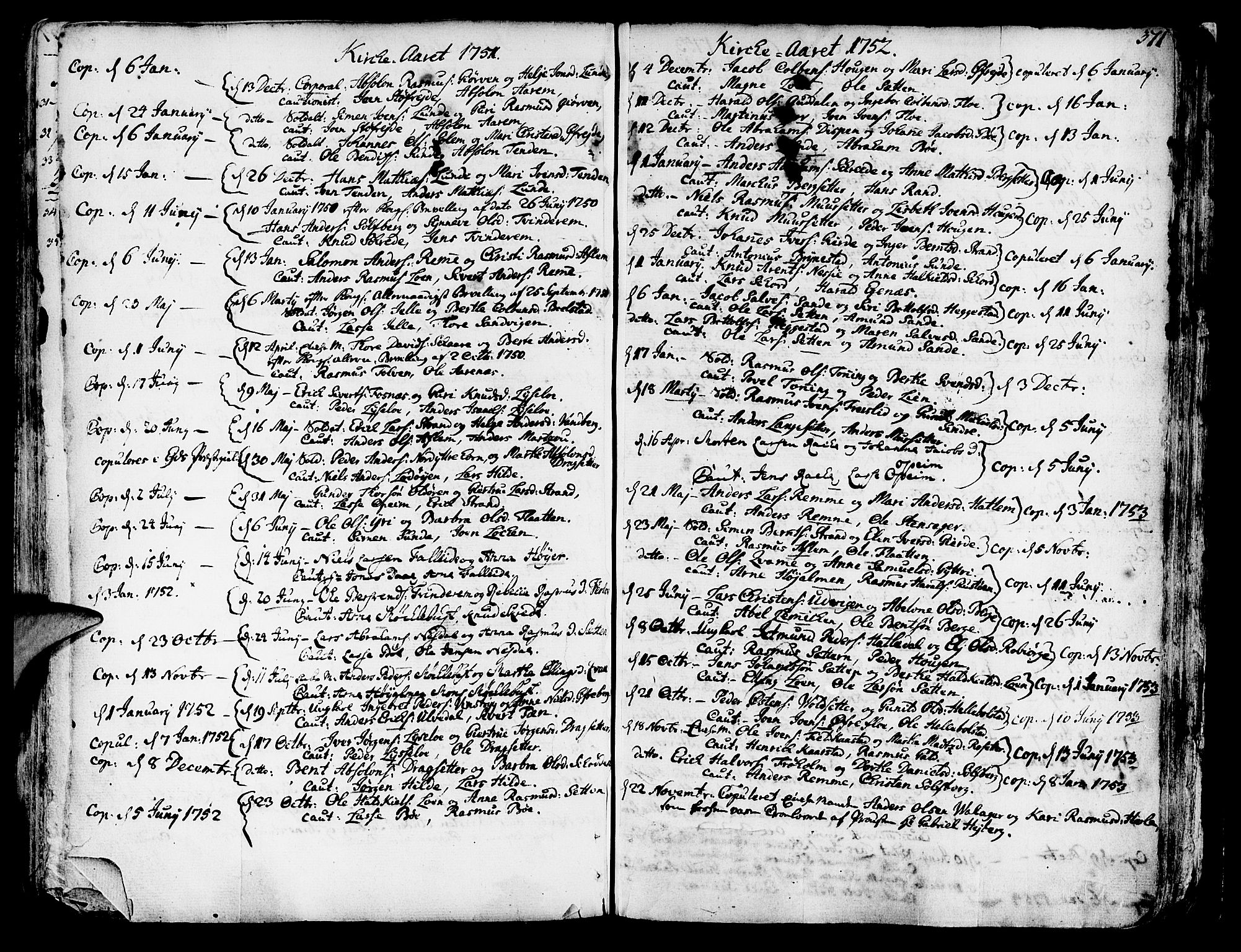 Innvik sokneprestembete, SAB/A-80501: Parish register (official) no. A 1, 1750-1816, p. 371