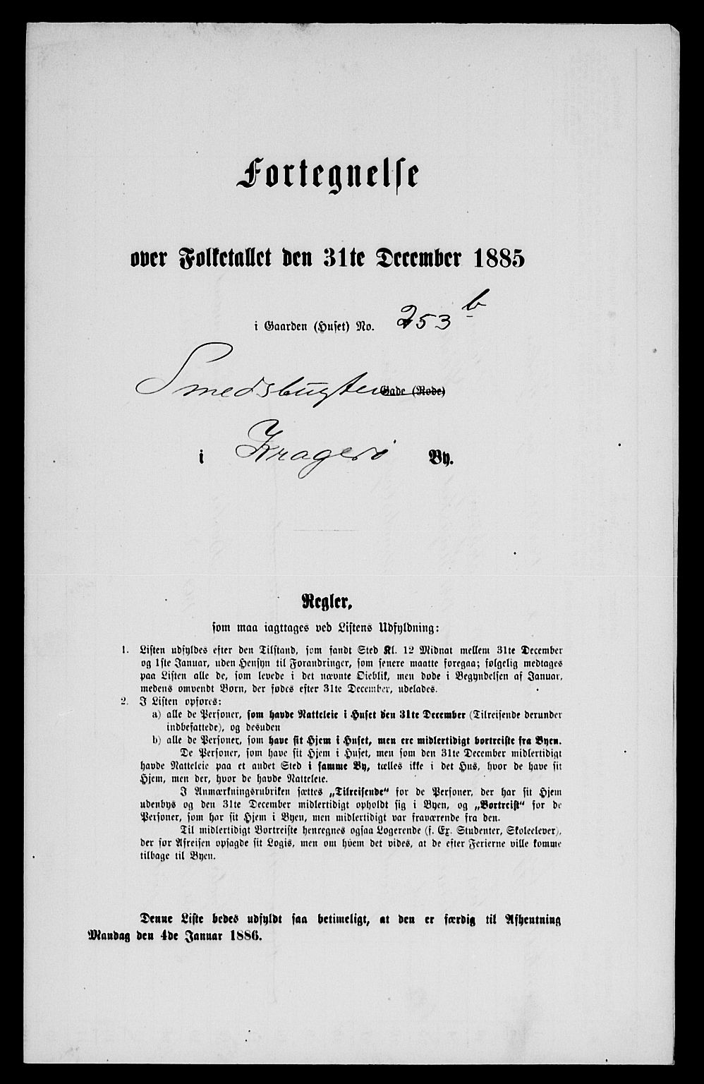 SAKO, 1885 census for 0801 Kragerø, 1885, p. 284