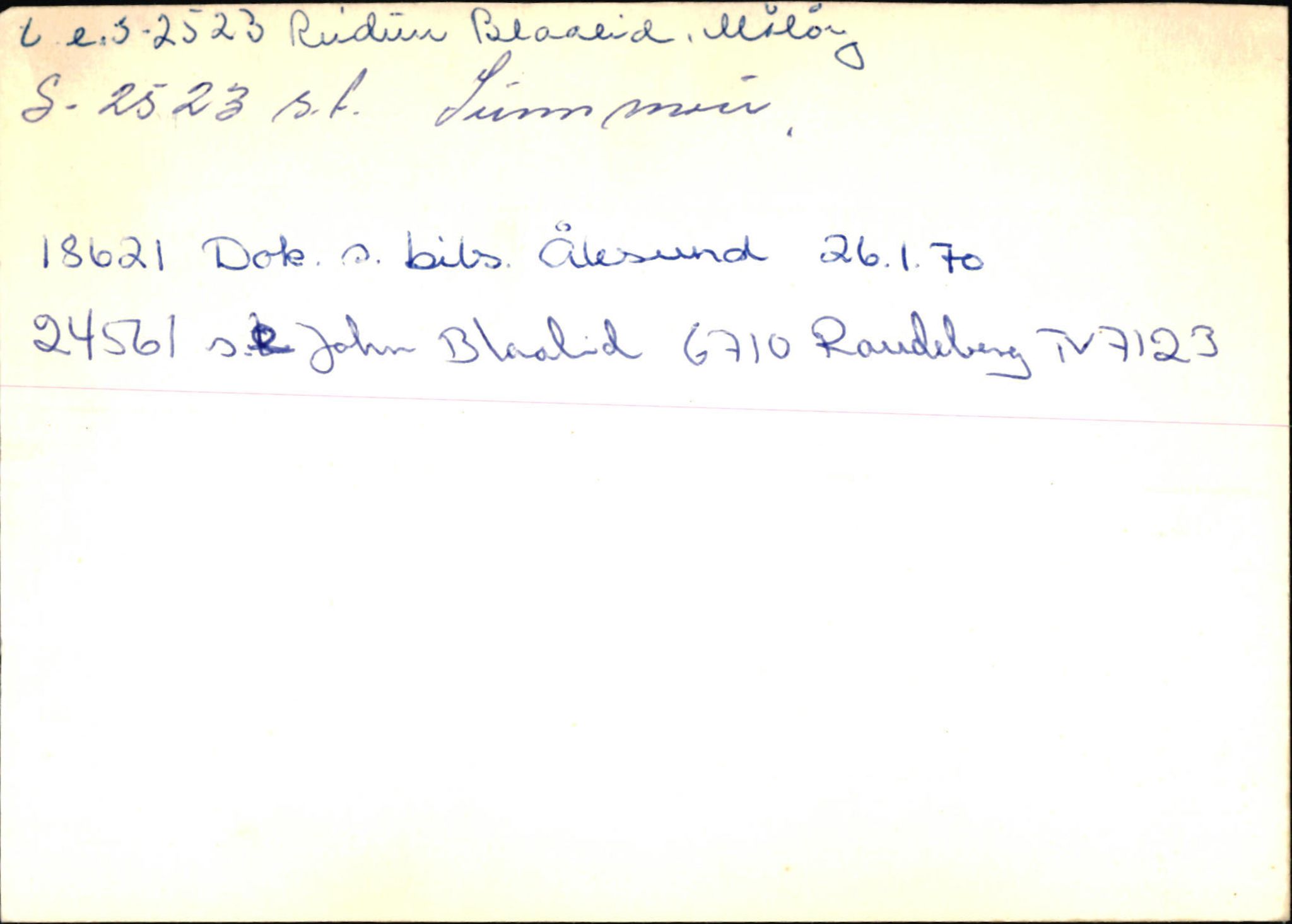 Statens vegvesen, Sogn og Fjordane vegkontor, SAB/A-5301/4/F/L0144: Registerkort Vågsøy A-R, 1945-1975, p. 208