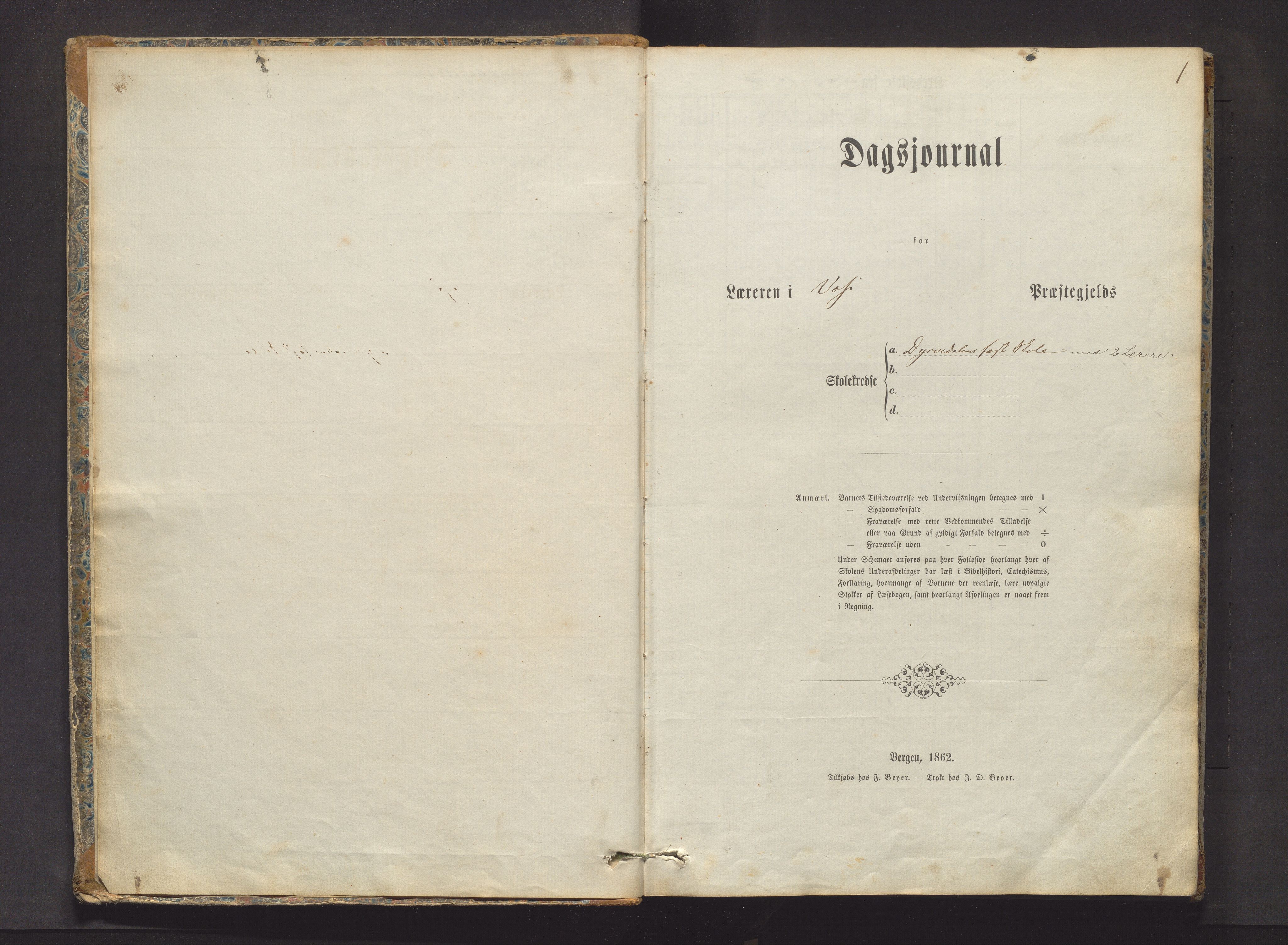 Voss kommune. Barneskulane, IKAH/1235-231/F/Fa/L0007: Skuleprotokoll for Dyrvedalen skule, 1863-1882