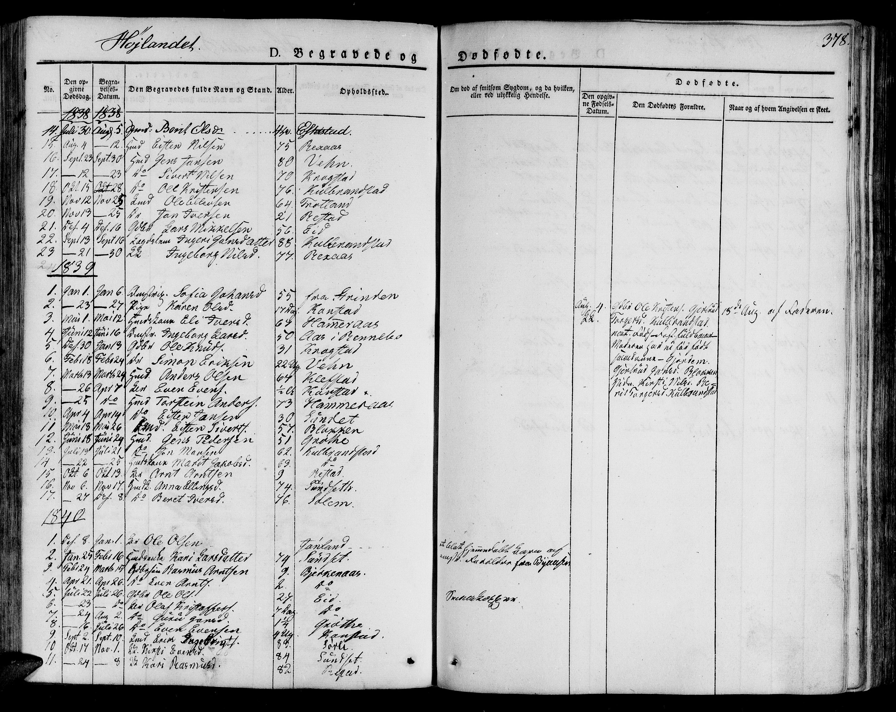 Ministerialprotokoller, klokkerbøker og fødselsregistre - Sør-Trøndelag, SAT/A-1456/691/L1073: Parish register (official) no. 691A05 /4, 1826-1841, p. 378