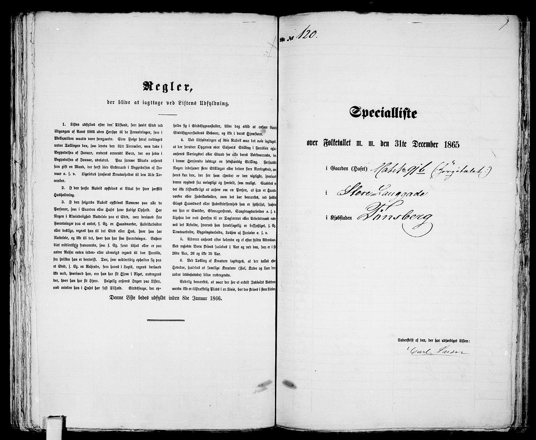 RA, 1865 census for Tønsberg, 1865, p. 262