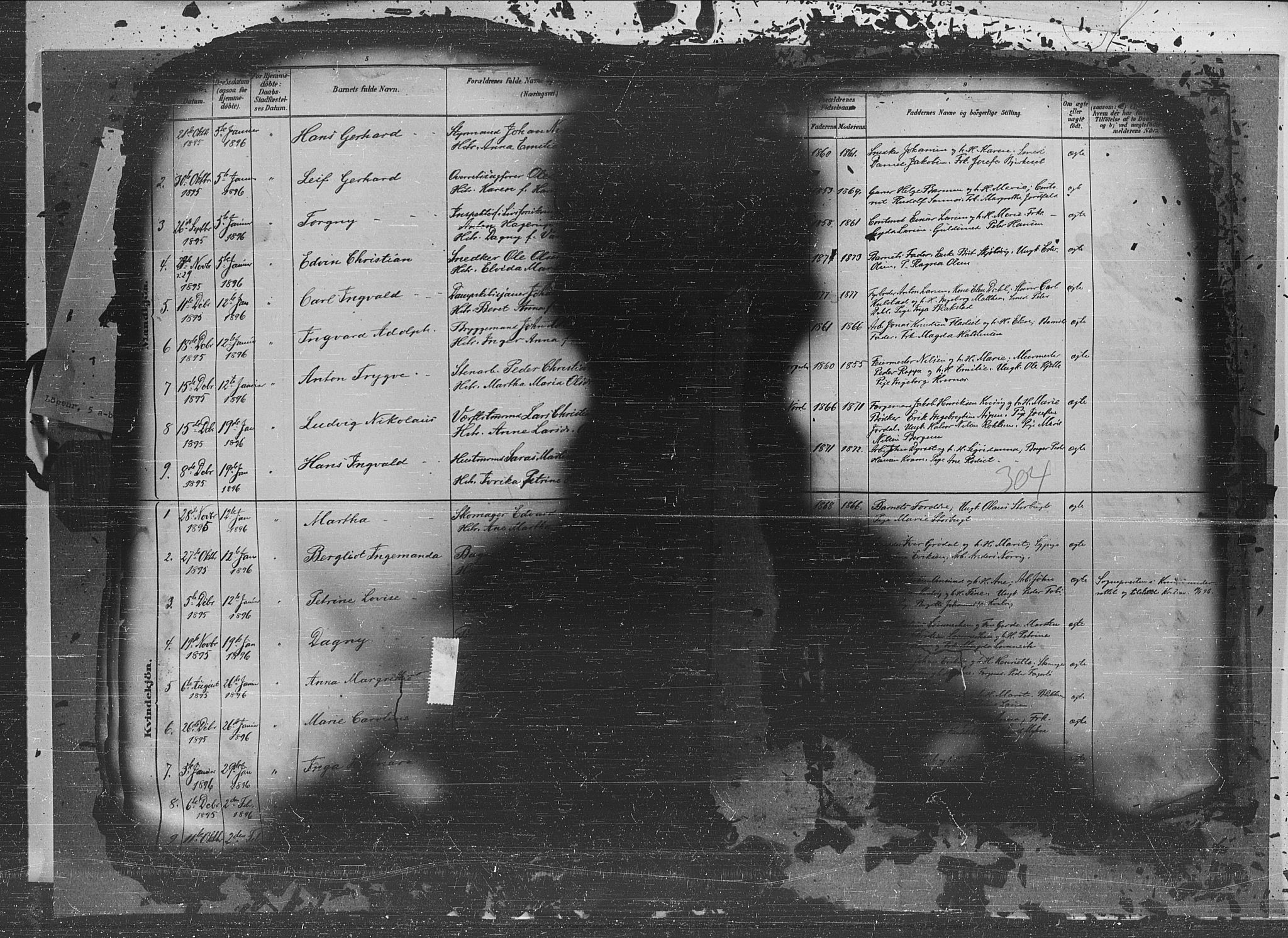Ministerialprotokoller, klokkerbøker og fødselsregistre - Møre og Romsdal, AV/SAT-A-1454/572/L0851: Parish register (official) no. 572A14, 1880-1897, p. 304