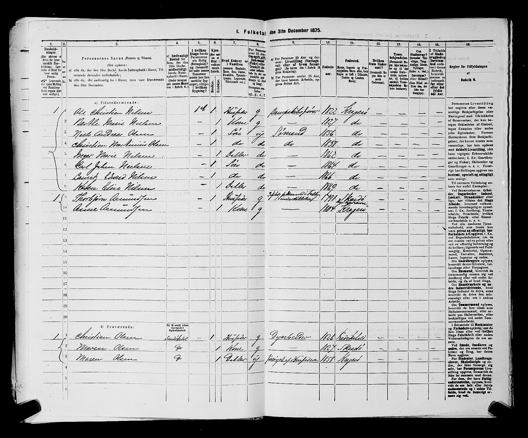 SAKO, 1875 census for 0801P Kragerø, 1875, p. 782