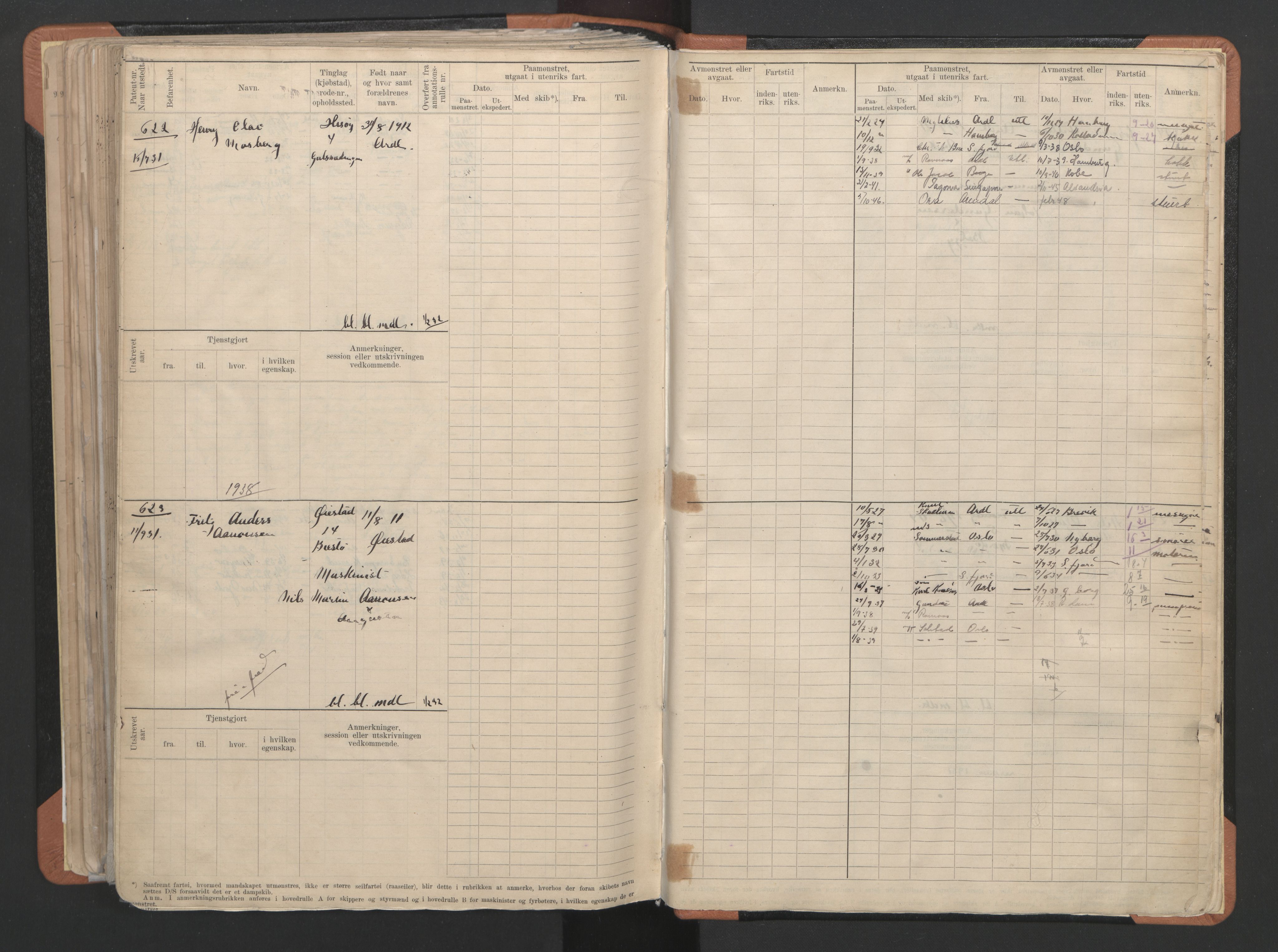 Arendal mønstringskrets, AV/SAK-2031-0012/F/Fb/L0024: Hovedrulle B nr 1-665, S-22, 1886-1933, p. 329