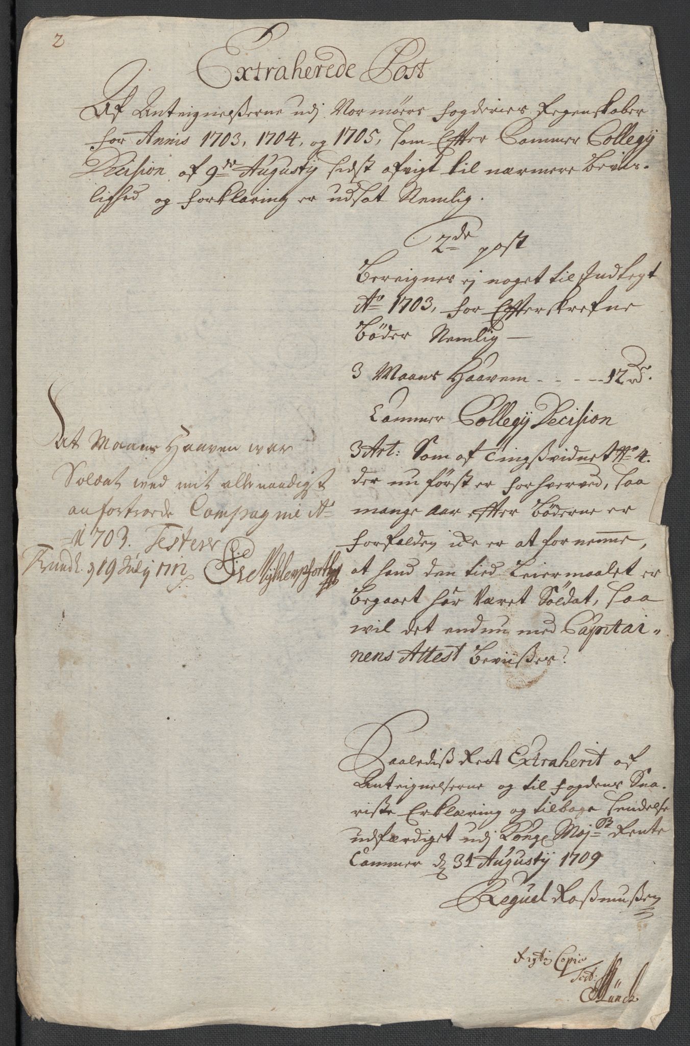 Rentekammeret inntil 1814, Reviderte regnskaper, Fogderegnskap, AV/RA-EA-4092/R56/L3741: Fogderegnskap Nordmøre, 1705, p. 257