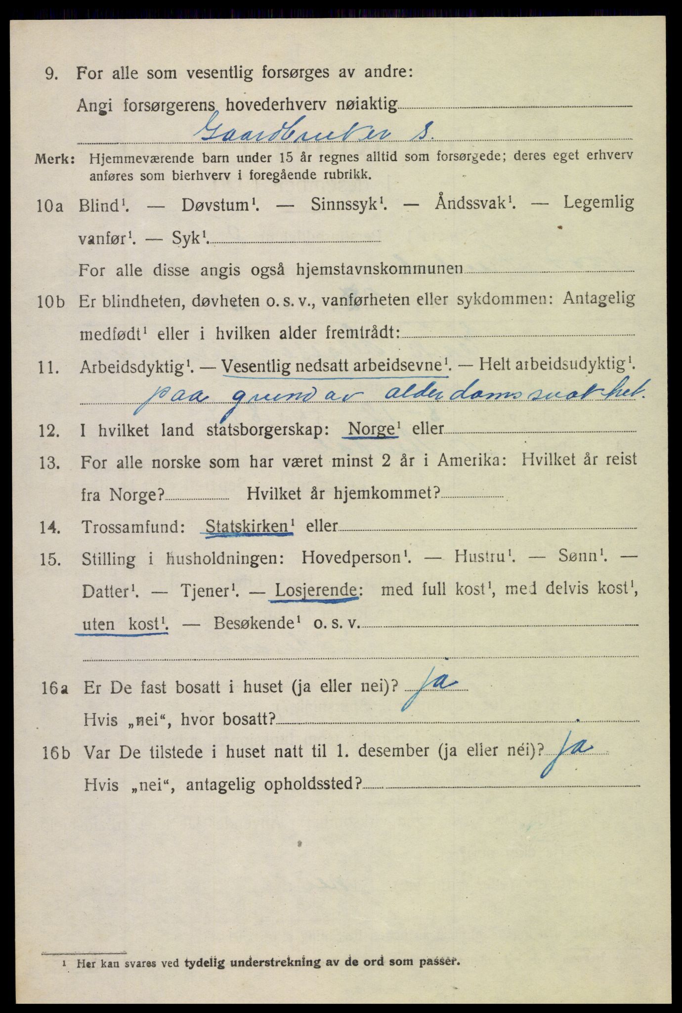 SAH, 1920 census for Nord-Aurdal, 1920, p. 3137