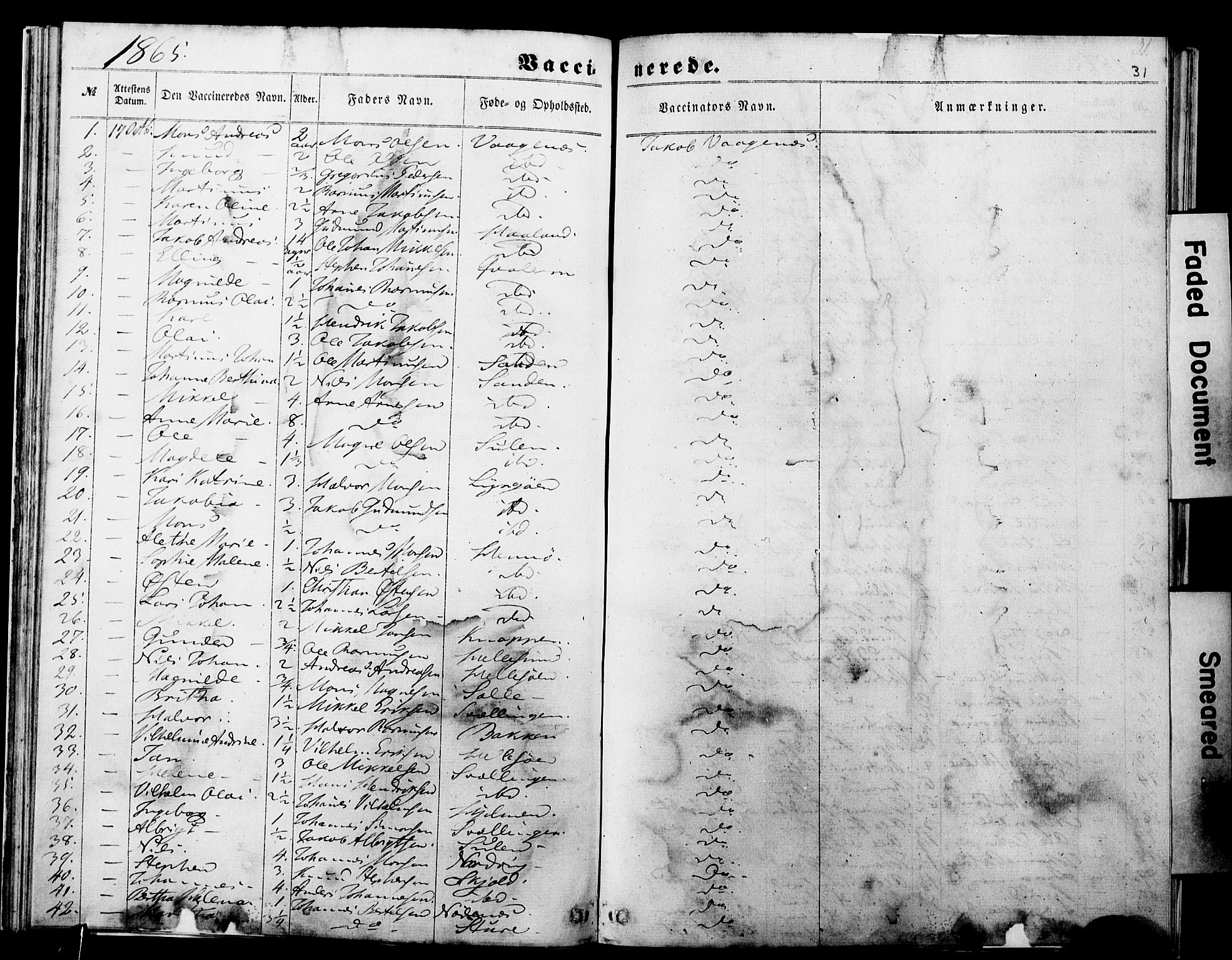 Manger sokneprestembete, SAB/A-76801/H/Haa: Parish register (official) no. A 11, 1860-1867, p. 31