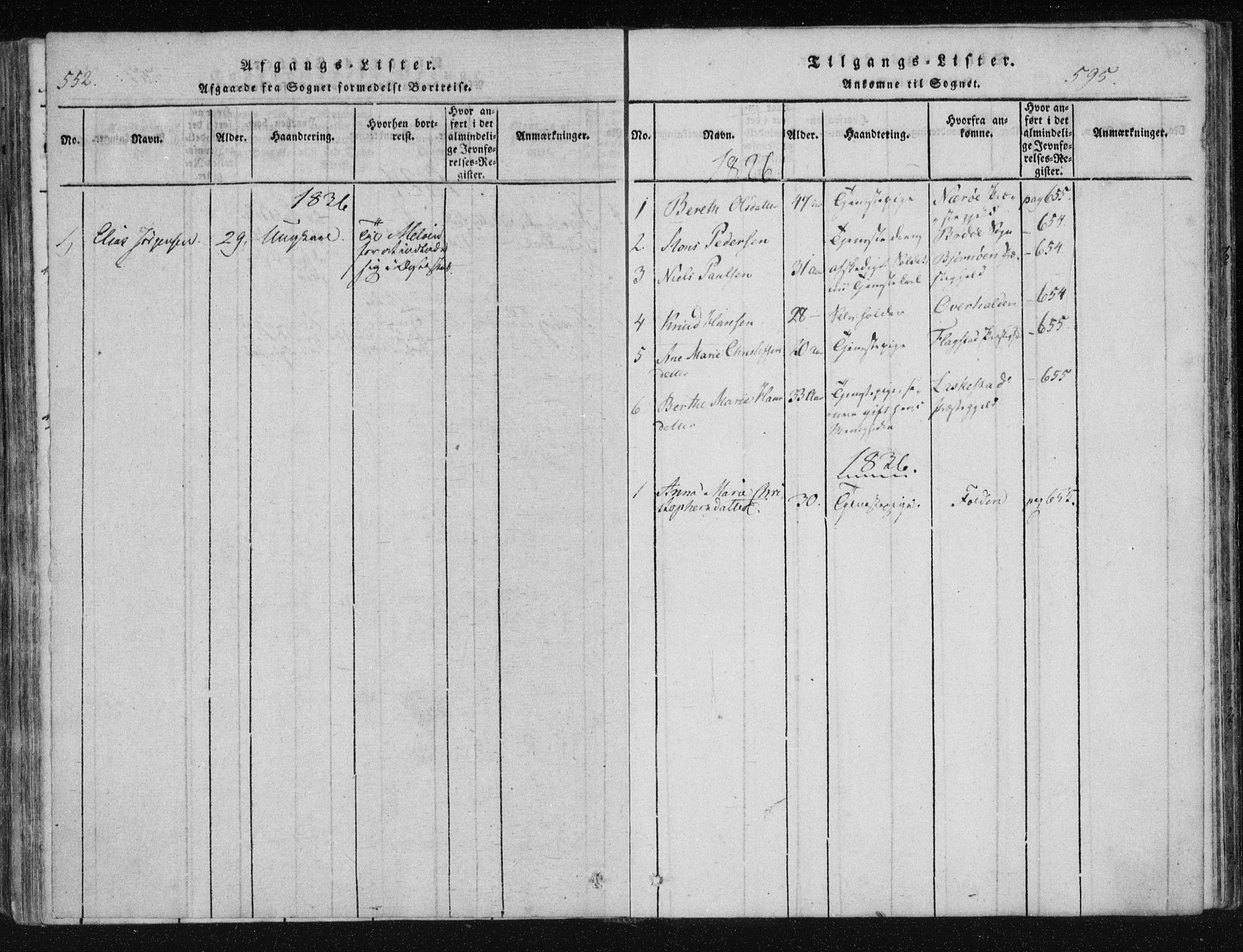 Ministerialprotokoller, klokkerbøker og fødselsregistre - Nordland, SAT/A-1459/805/L0096: Parish register (official) no. 805A03, 1820-1837, p. 594-595