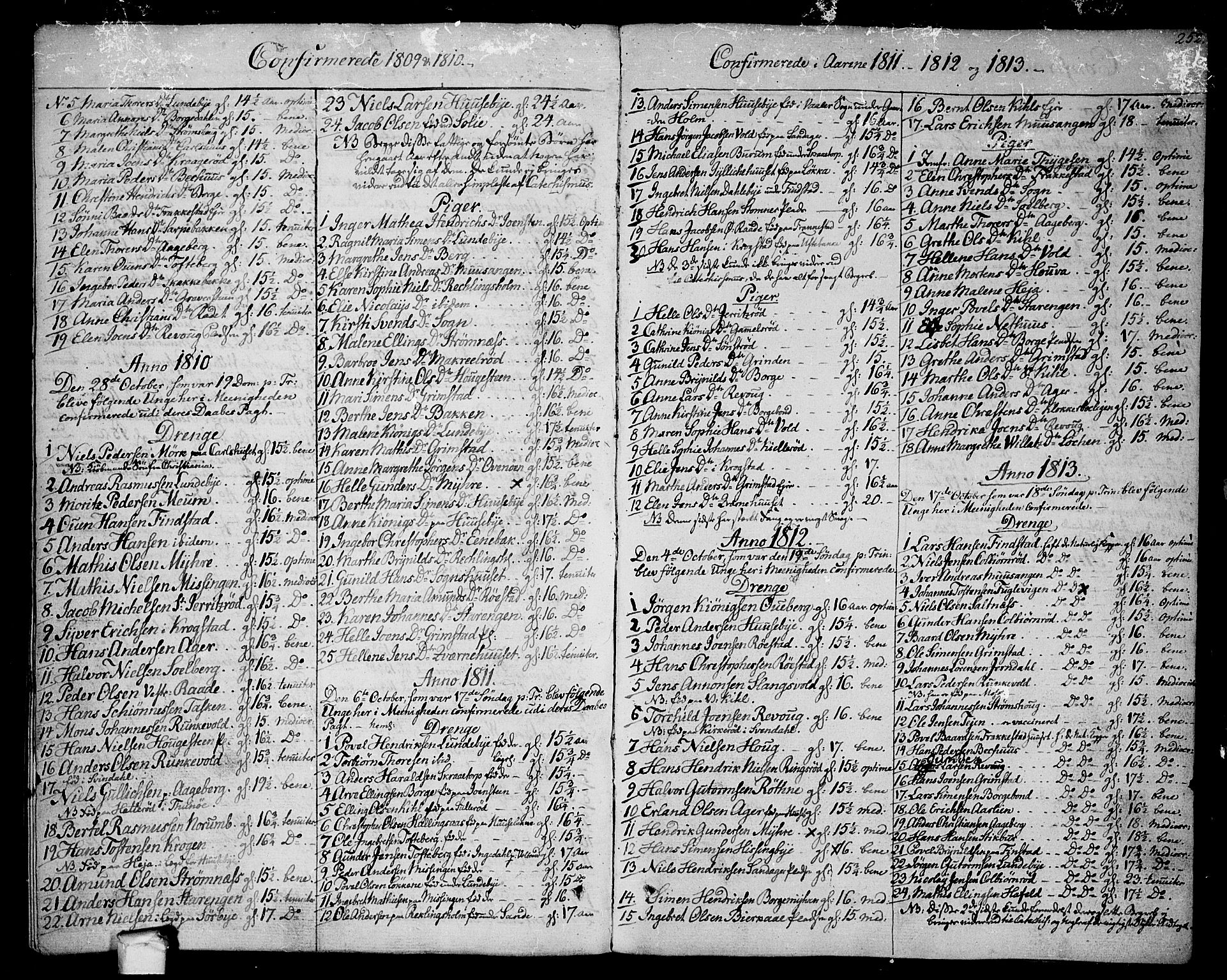 Råde prestekontor kirkebøker, SAO/A-2009/F/Fa/L0003: Parish register (official) no. 3, 1806-1814, p. 252