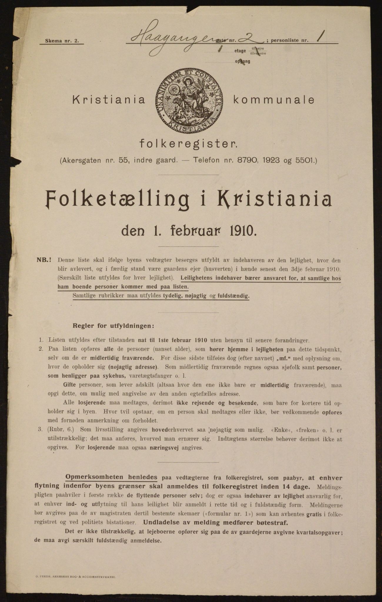 OBA, Municipal Census 1910 for Kristiania, 1910, p. 41814