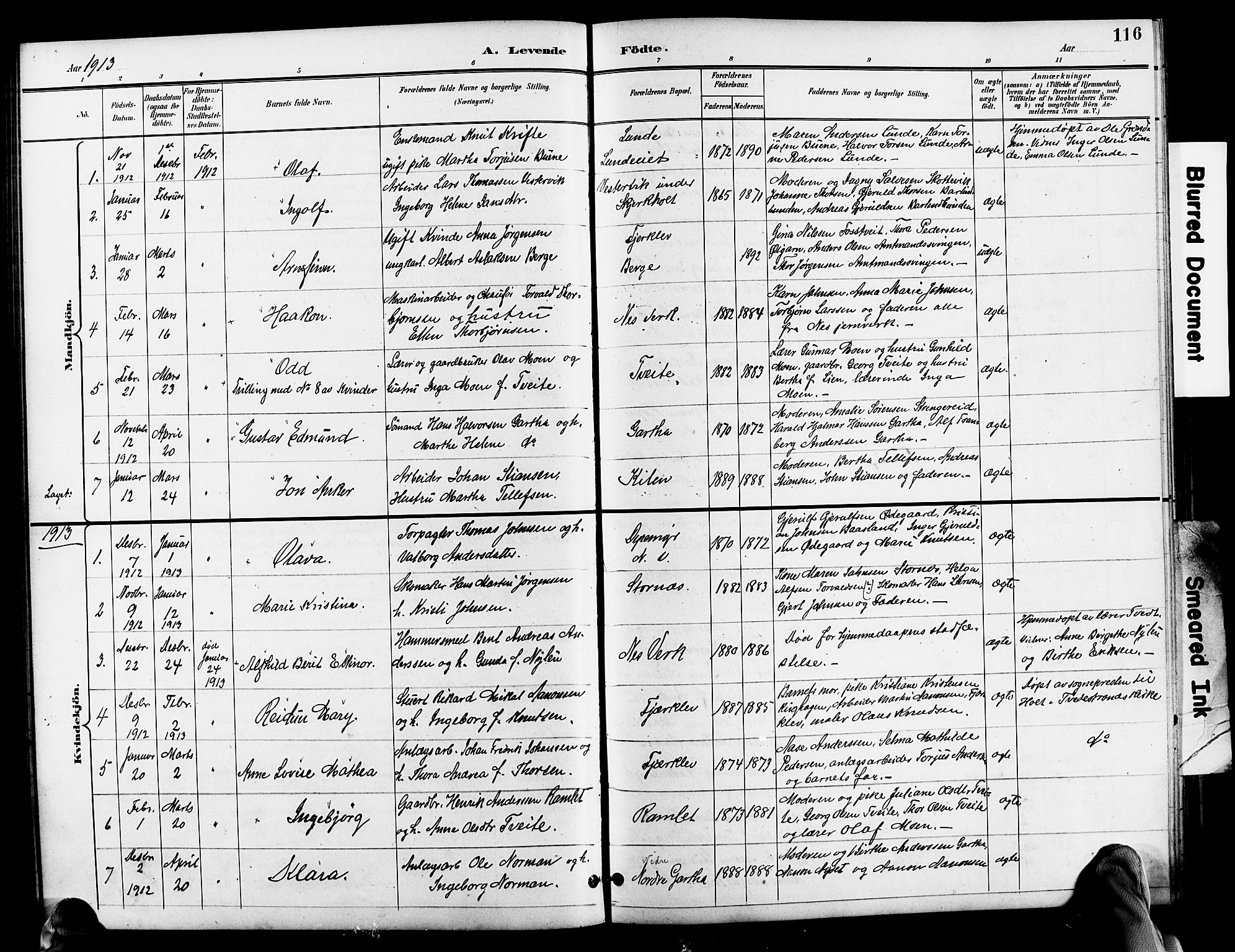 Holt sokneprestkontor, SAK/1111-0021/F/Fb/L0011: Parish register (copy) no. B 11, 1897-1921, p. 116