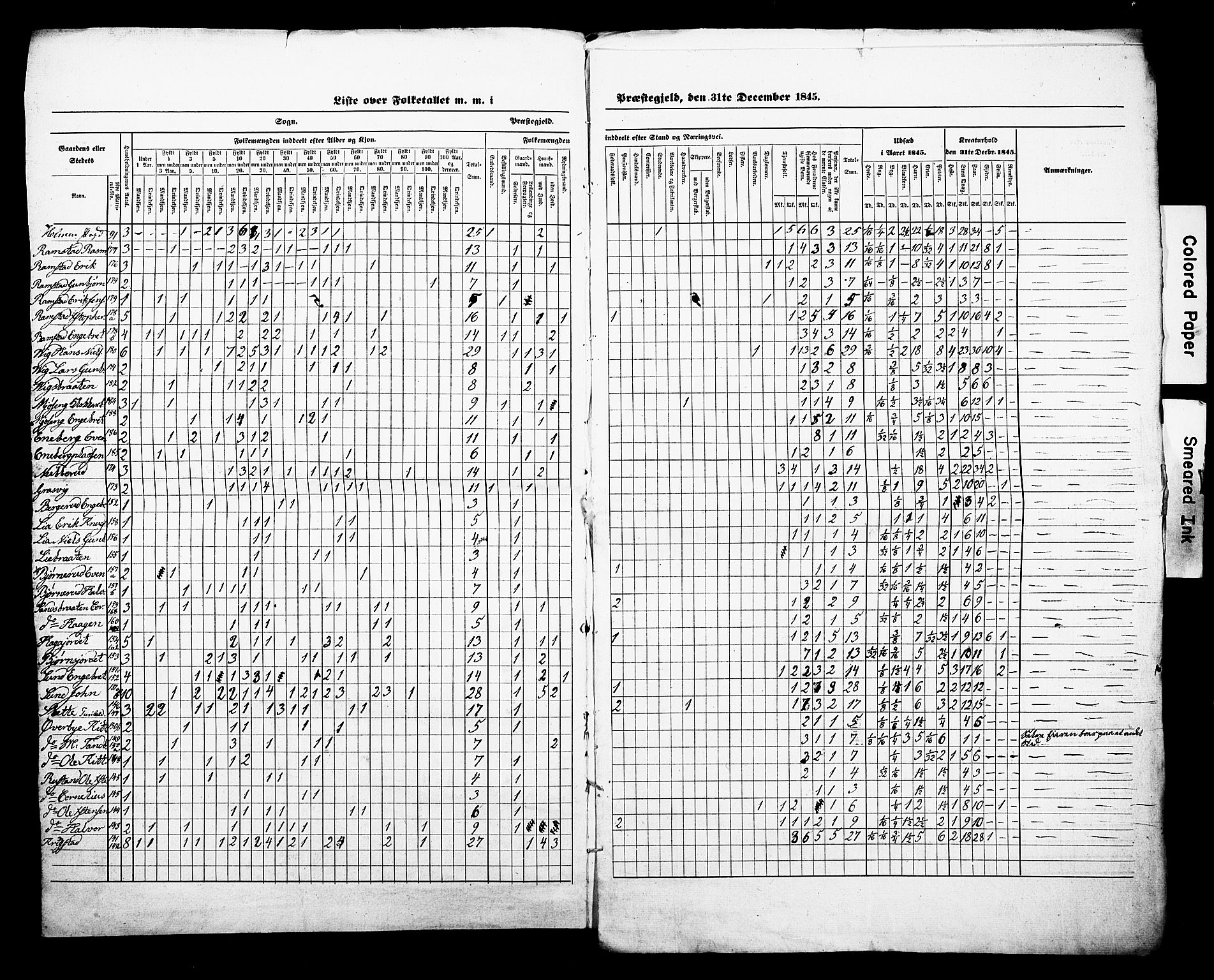 , Census 1845 for Sigdal, 1845, p. 8