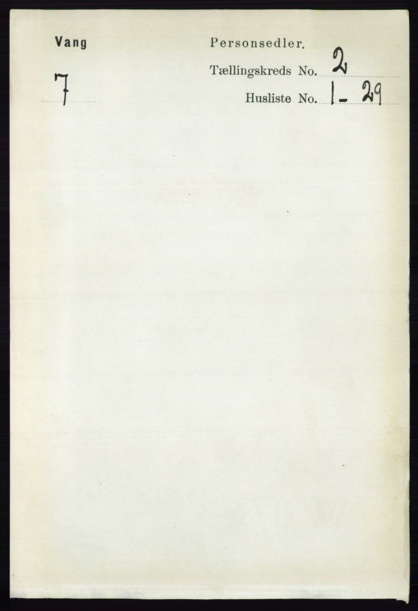 RA, 1891 census for 0414 Vang, 1891, p. 1038