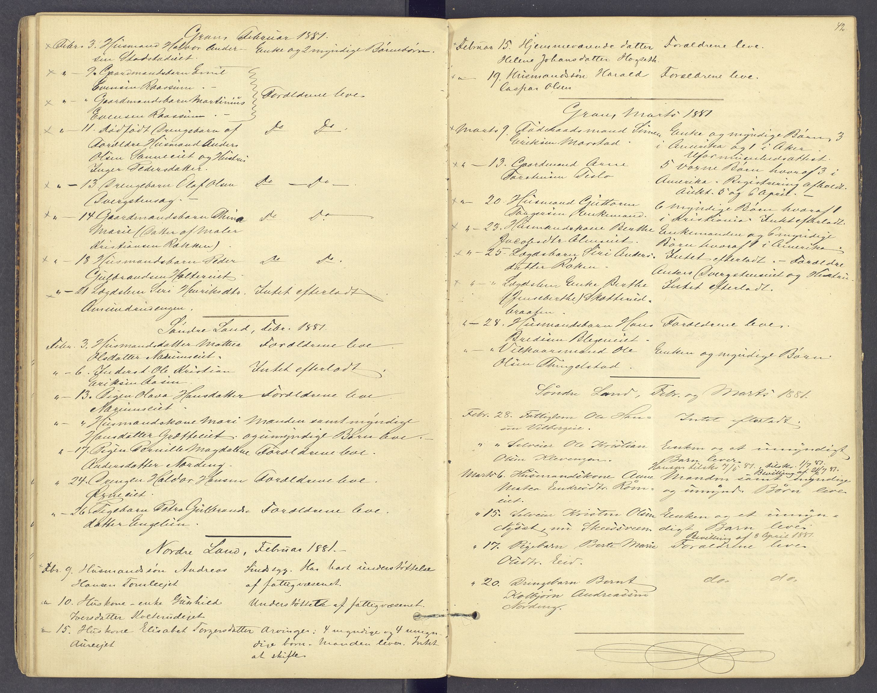 Hadeland og Land tingrett, AV/SAH-TING-010/J/Jg/L0005: Dødsfallsprotokoll, 1876-1886, p. 41b-42a