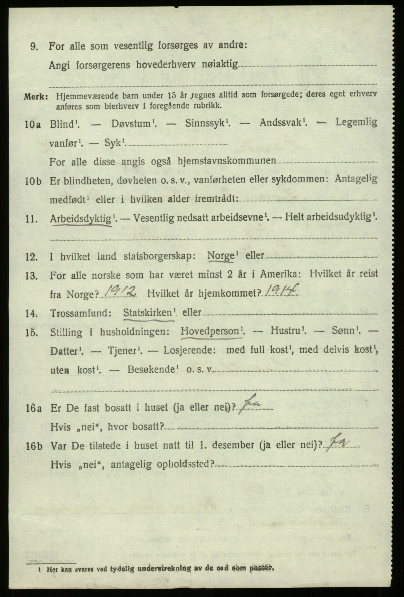 SAB, 1920 census for Davik, 1920, p. 7212