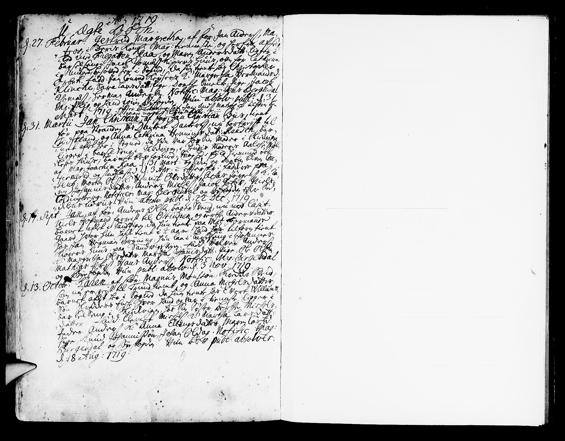 Korskirken sokneprestembete, SAB/A-76101/H/Haa/L0003: Parish register (official) no. A 3, 1698-1719, p. 277