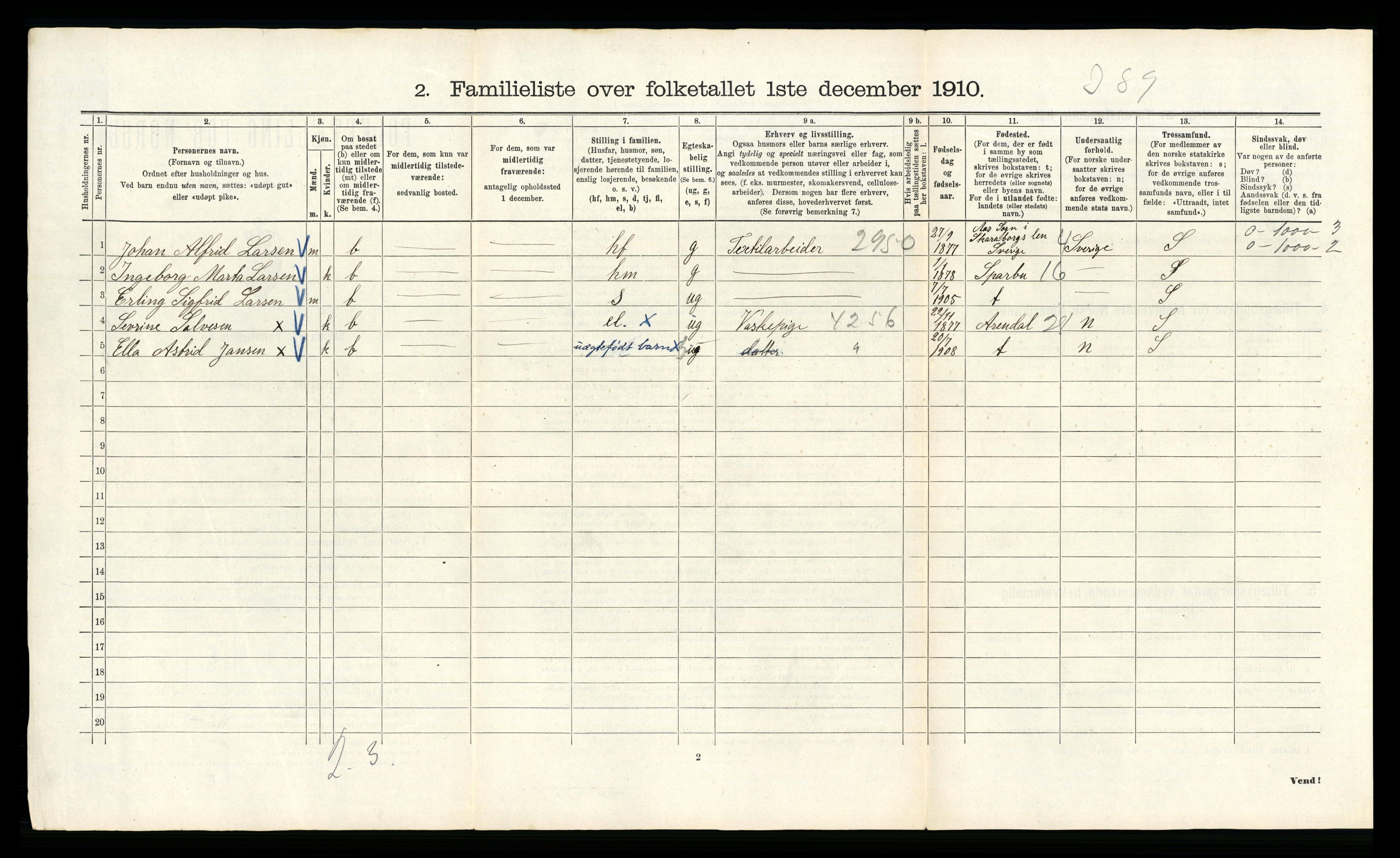 RA, 1910 census for Kristiania, 1910, p. 89604